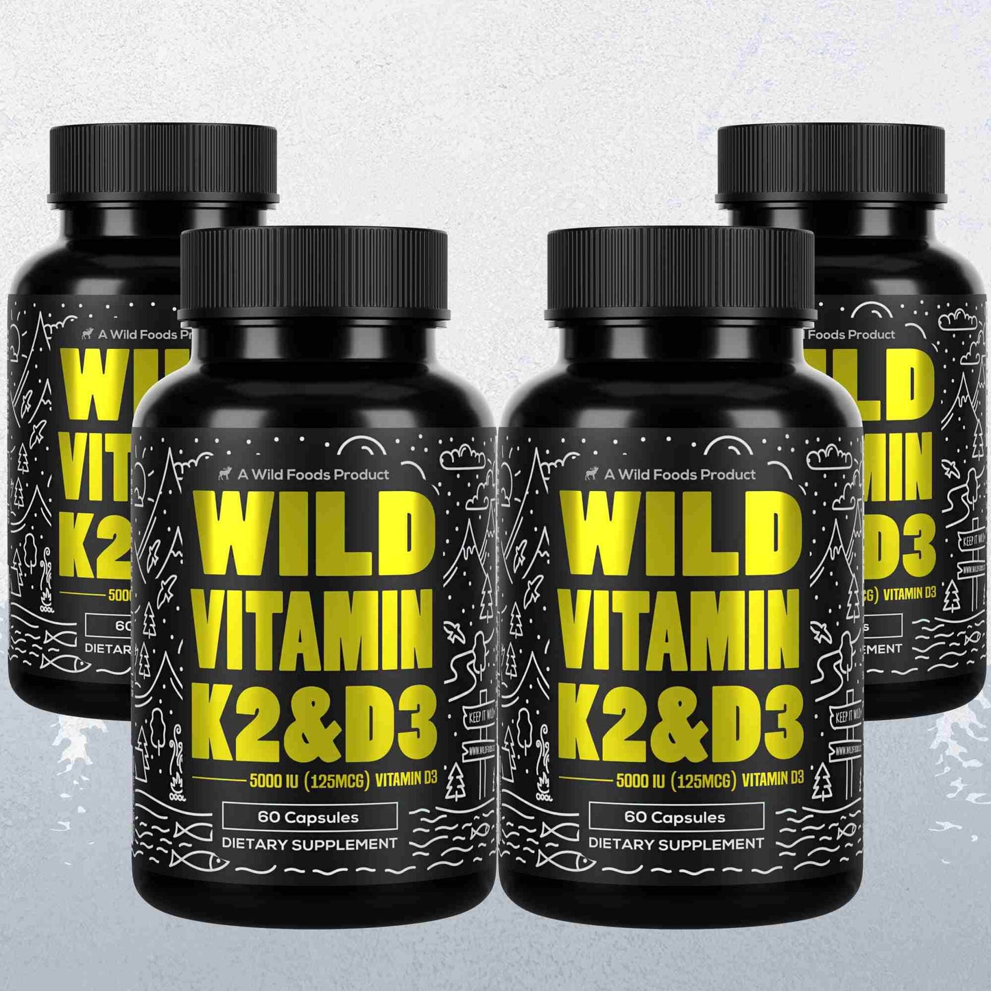 Vitamin K2 (MK-7) & Vitamin D3 (5000 IU) & Black Pepper Extract - My American Goods