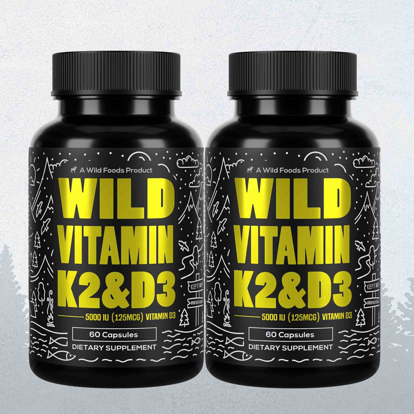 Vitamin K2 (MK-7) & Vitamin D3 (5000 IU) & Black Pepper Extract - My American Goods