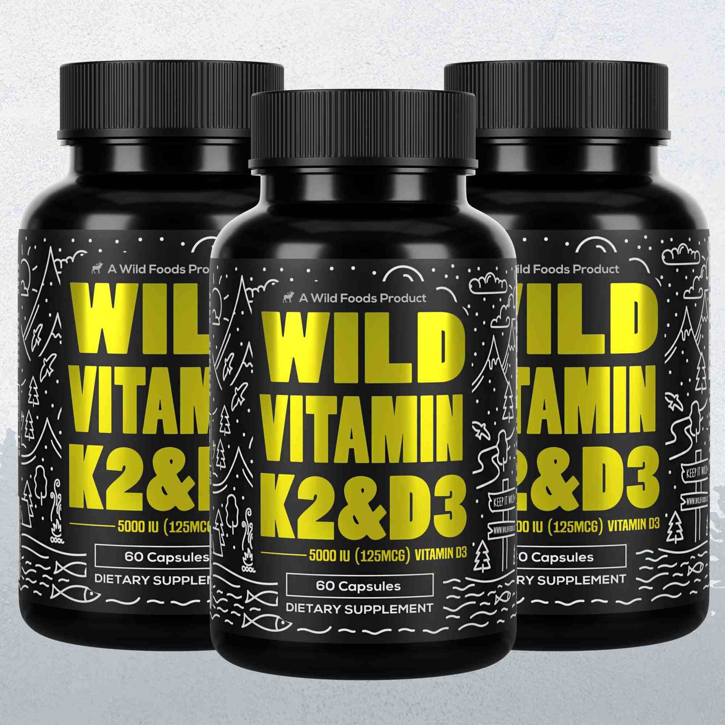 Vitamin K2 (MK-7) & Vitamin D3 (5000 IU) & Black Pepper Extract - My American Goods