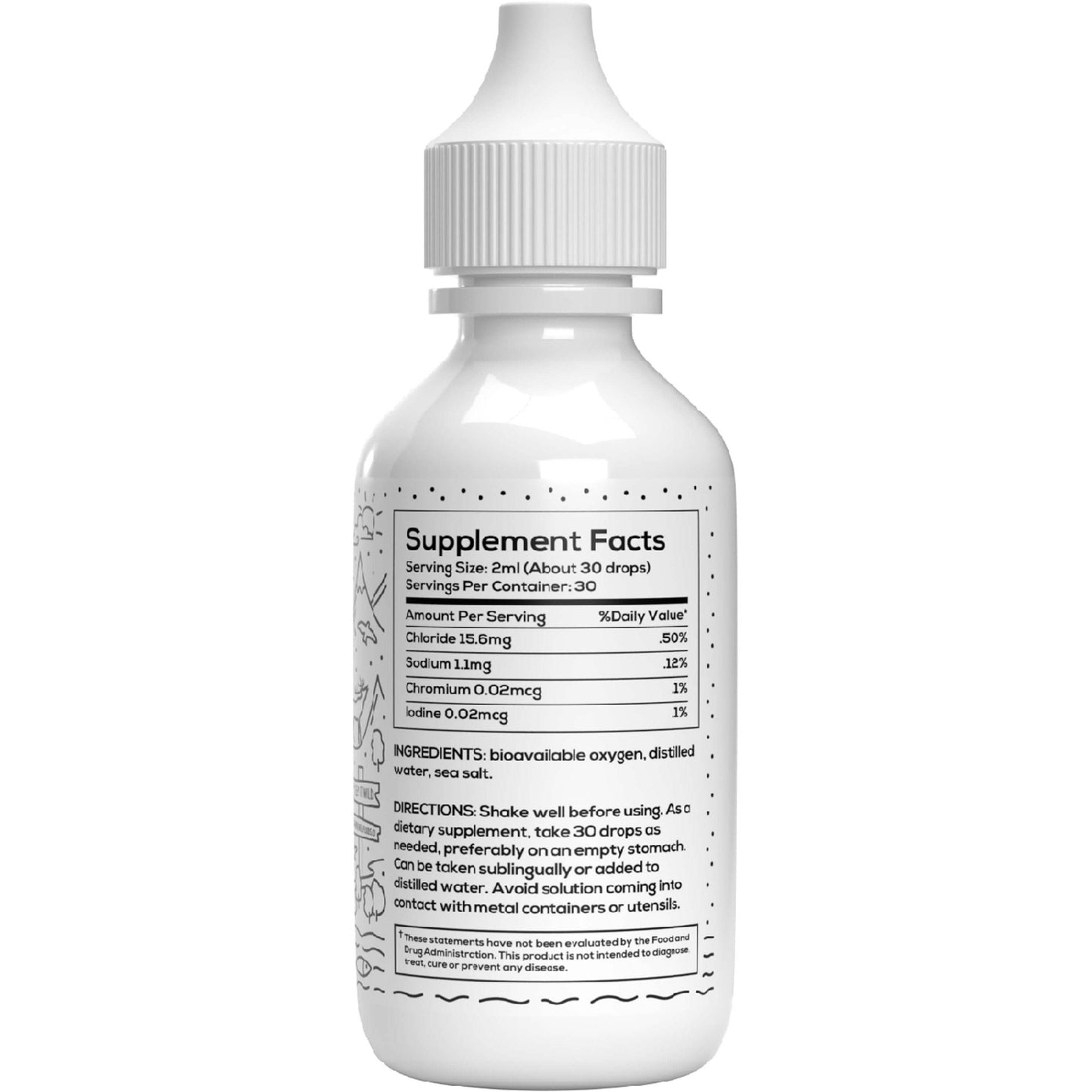 Liquidating: Wild Oxygen - Bioavailable Oxygen, Sea Salt, Energy and Performance Support, 2 Oz - My American Goods