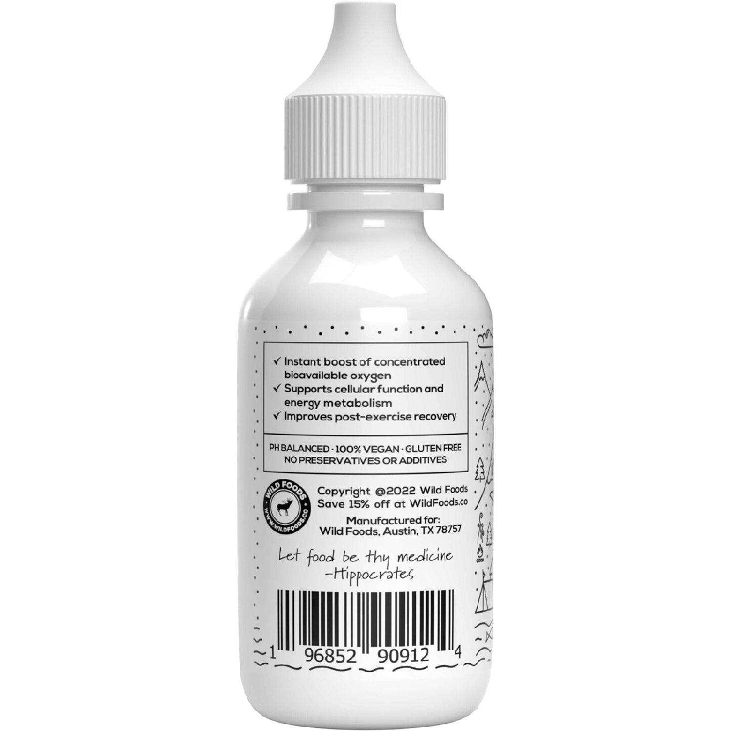 Liquidating: Wild Oxygen - Bioavailable Oxygen, Sea Salt, Energy and Performance Support, 2 Oz - My American Goods