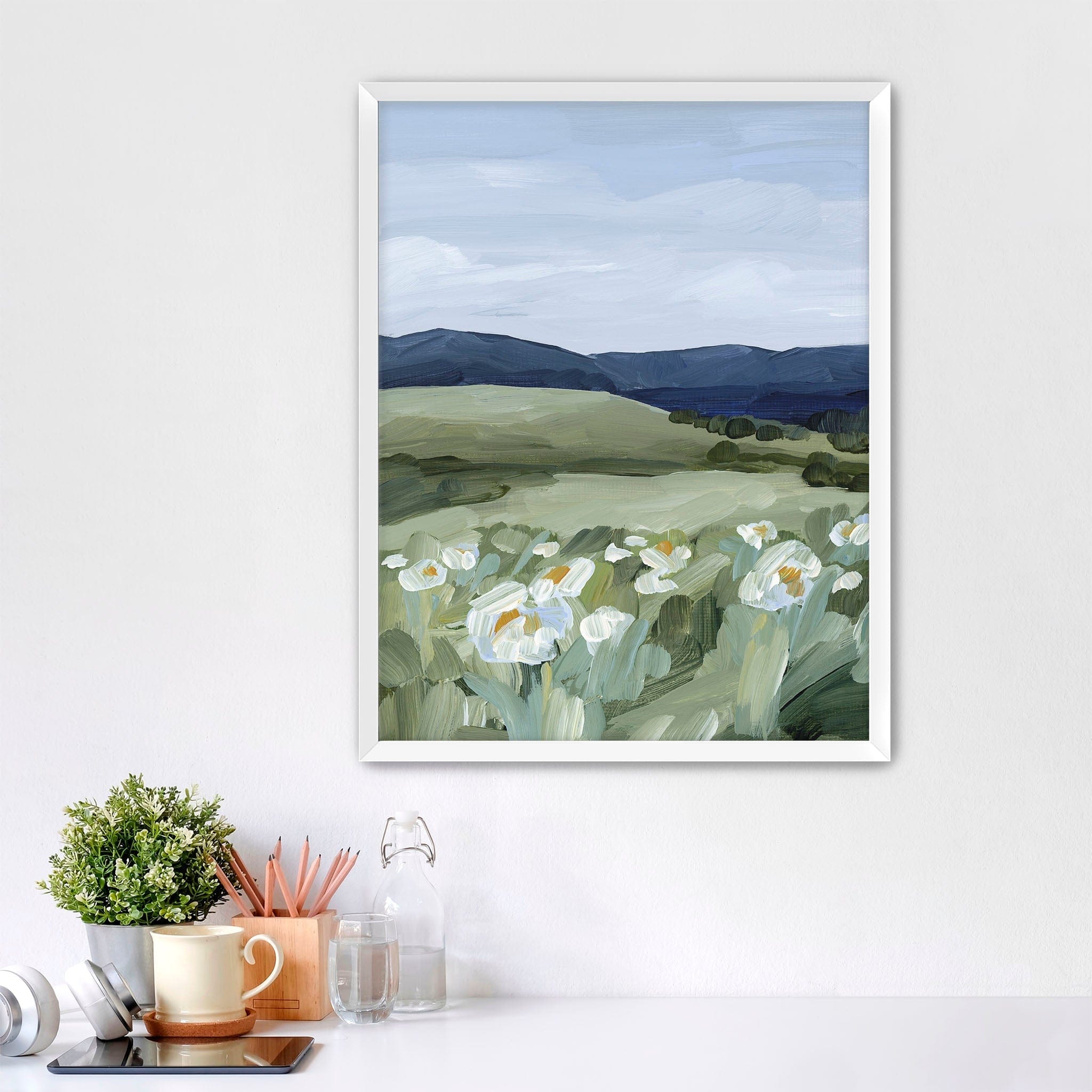 Katie Garrison Art Print Paper Print / 5x7 in / White Frame "Wild Poppies" Art Print