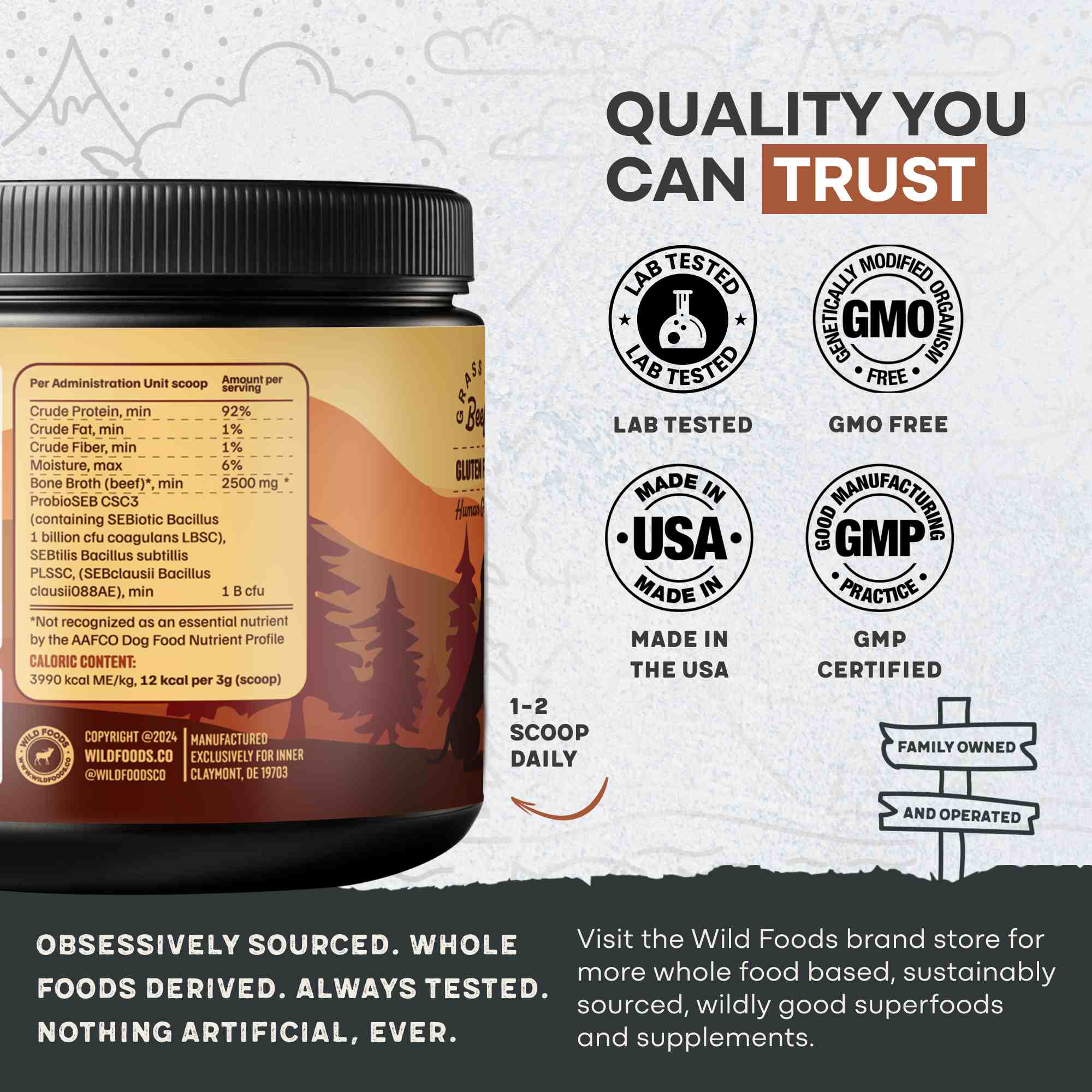 For Dogs | Bone Broth Powder - Canine Gut & Immune Support - My American Goods