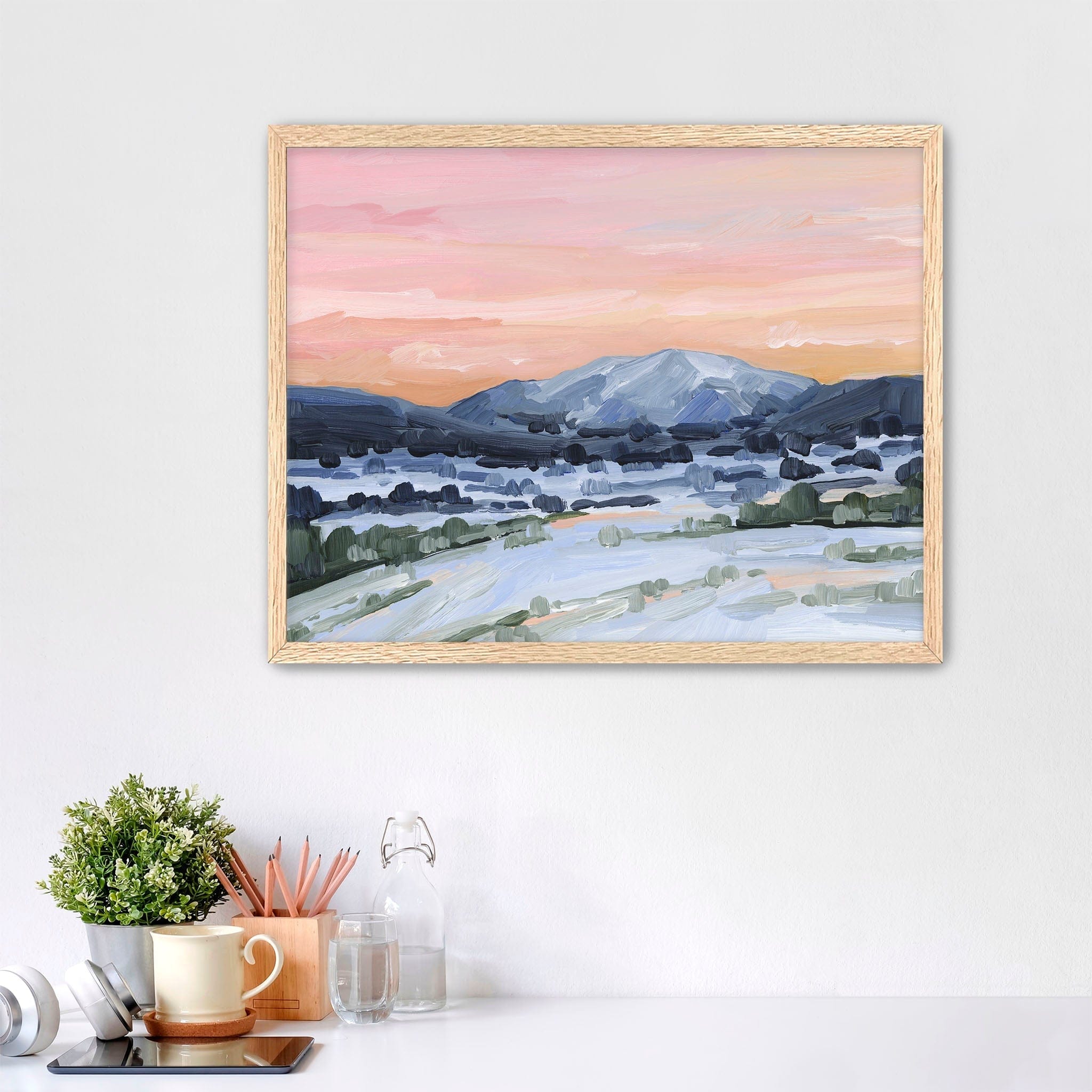 Katie Garrison Art Print Paper Print / 5x7 in / Oak Frame "Winter Sky" Art Print