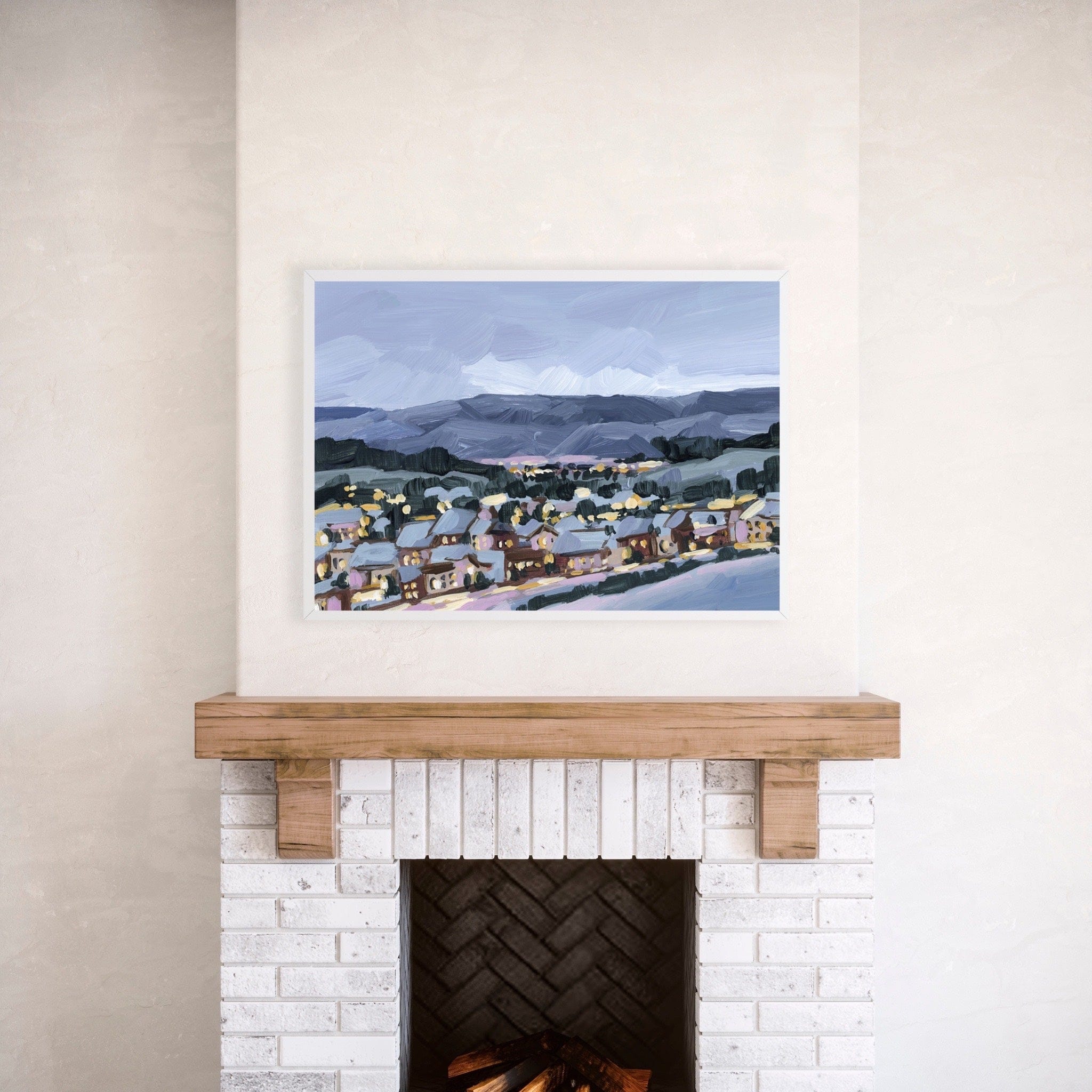 Katie Garrison Art Print "Winter Village" Art Print