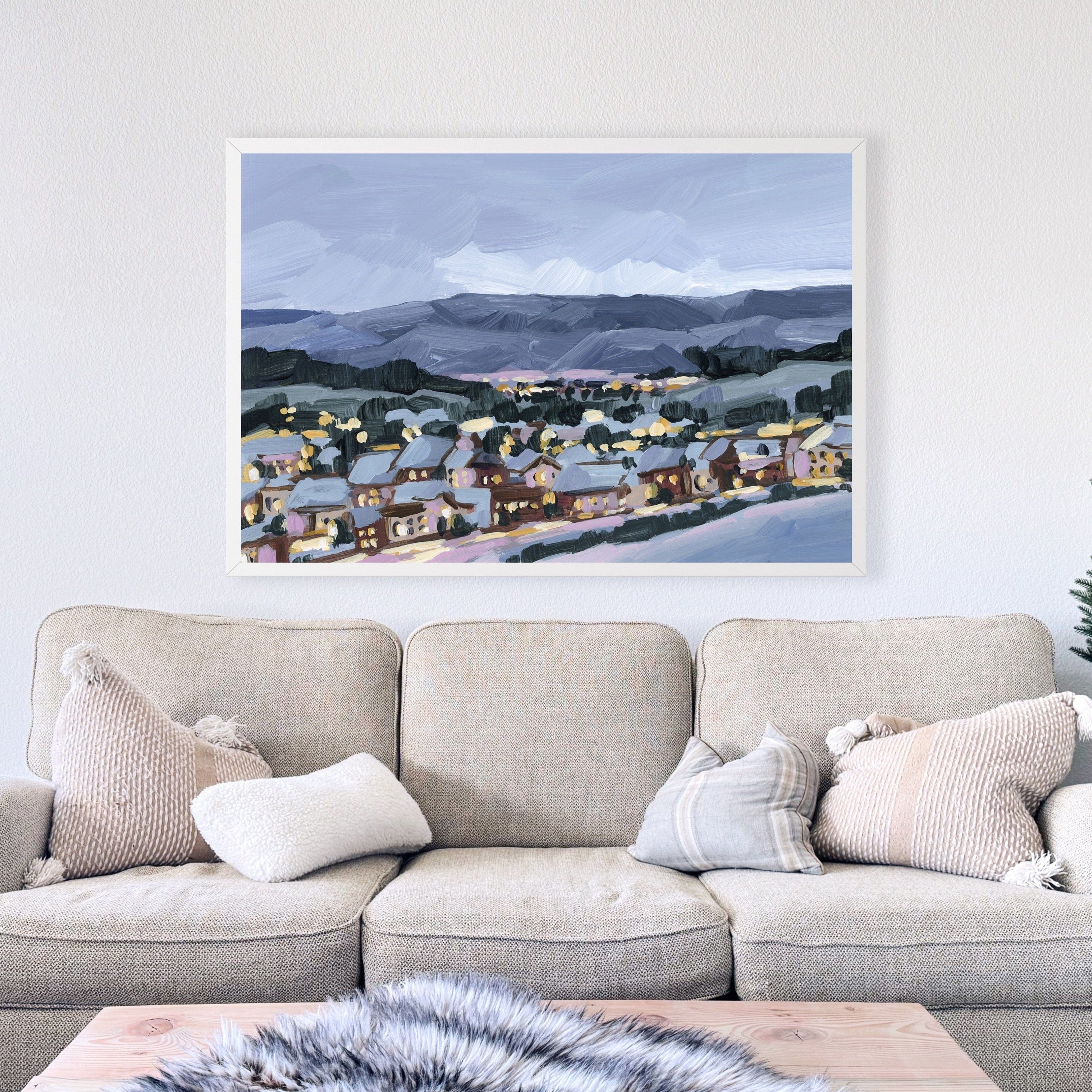 Katie Garrison Art Print "Winter Village" Art Print