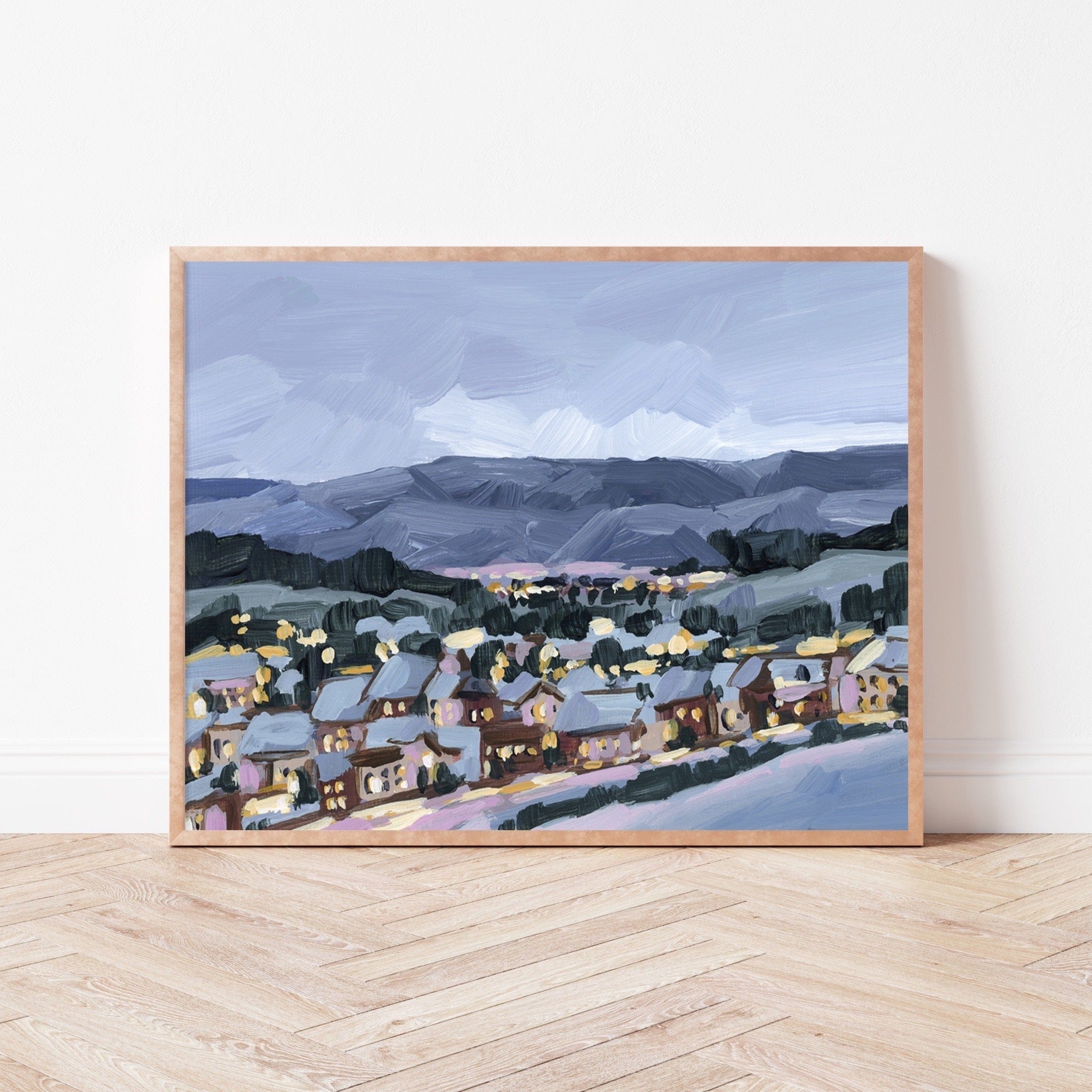 Katie Garrison Art Print "Winter Village" Art Print