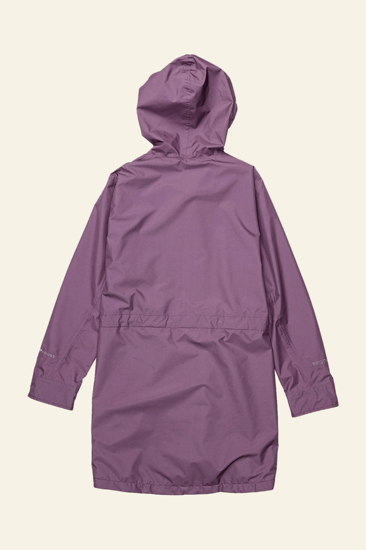 Purple raincoat on a white background