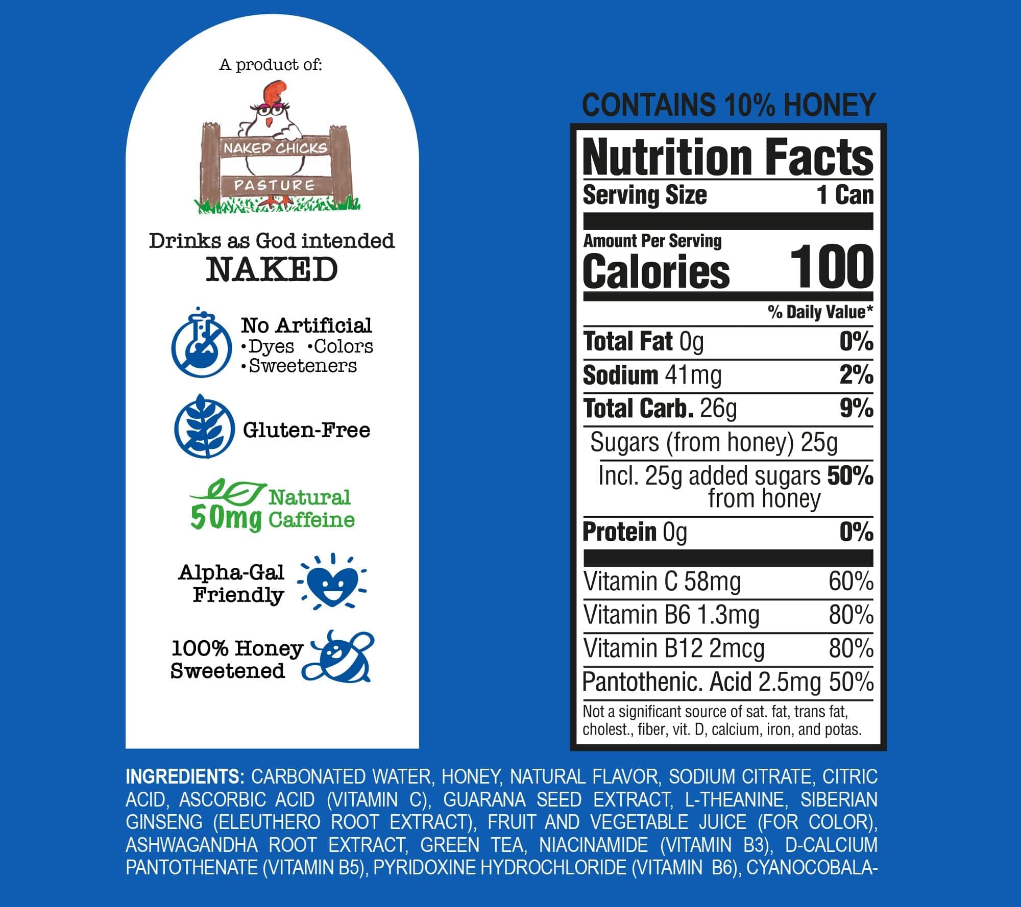 Bee Vitalized Sparkling Honey Sweetened Berry Tea - My American Goods