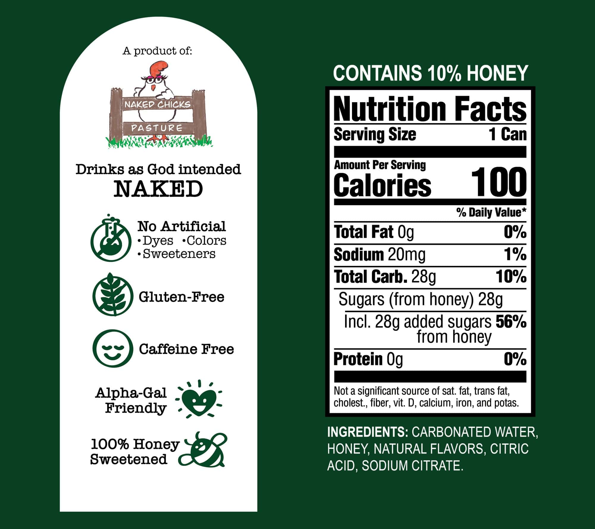 Yes Honey Drink Bee Original Ginger Ale Soda Alternative