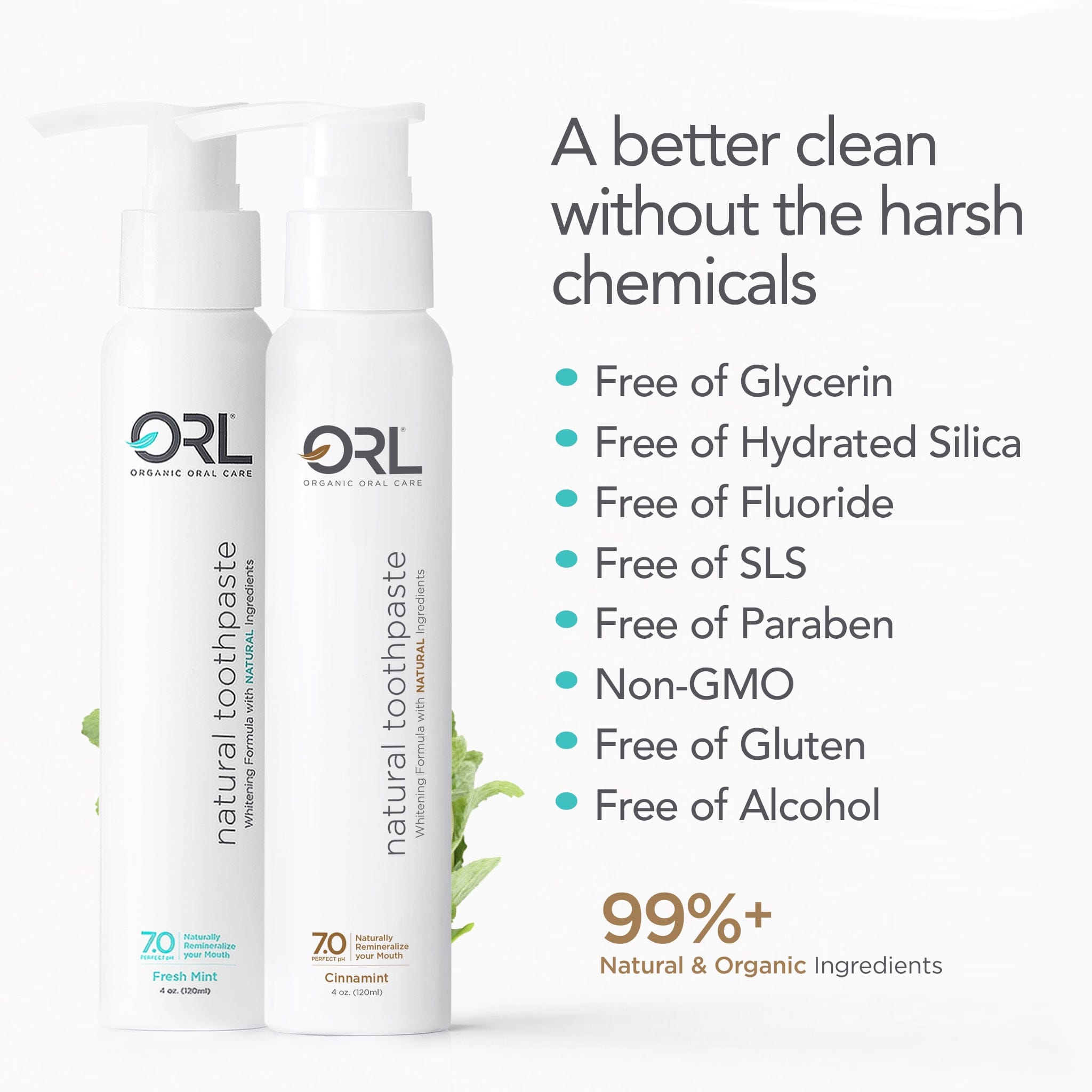 ORL Bundle Yours & Mine Toothpaste Combo - Fresh Mint & Cinnamint