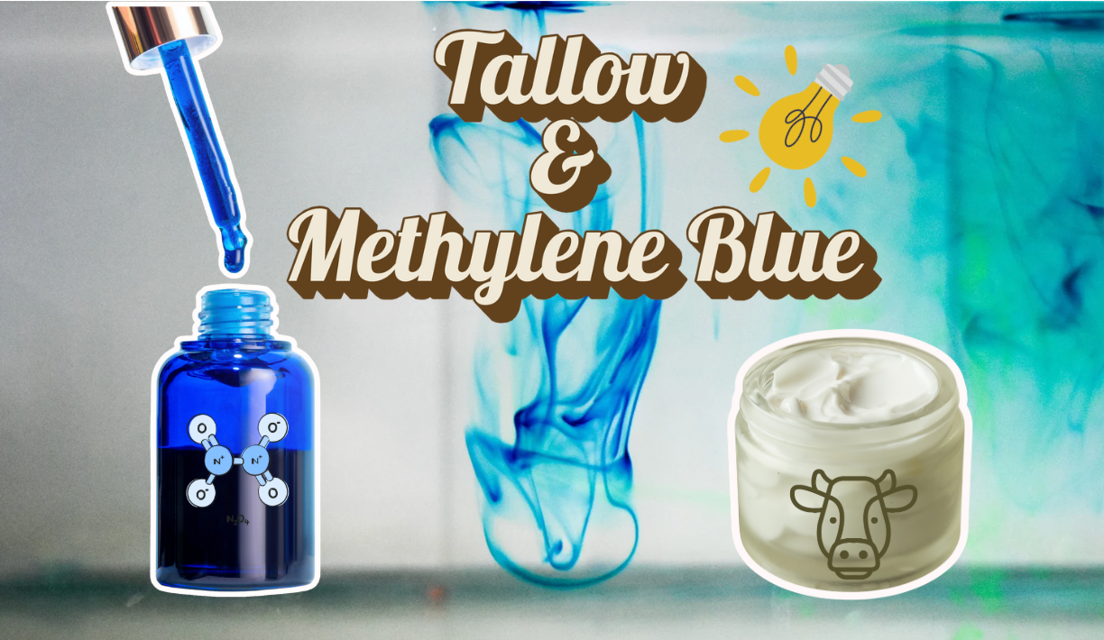 blue bottle and tallow jar