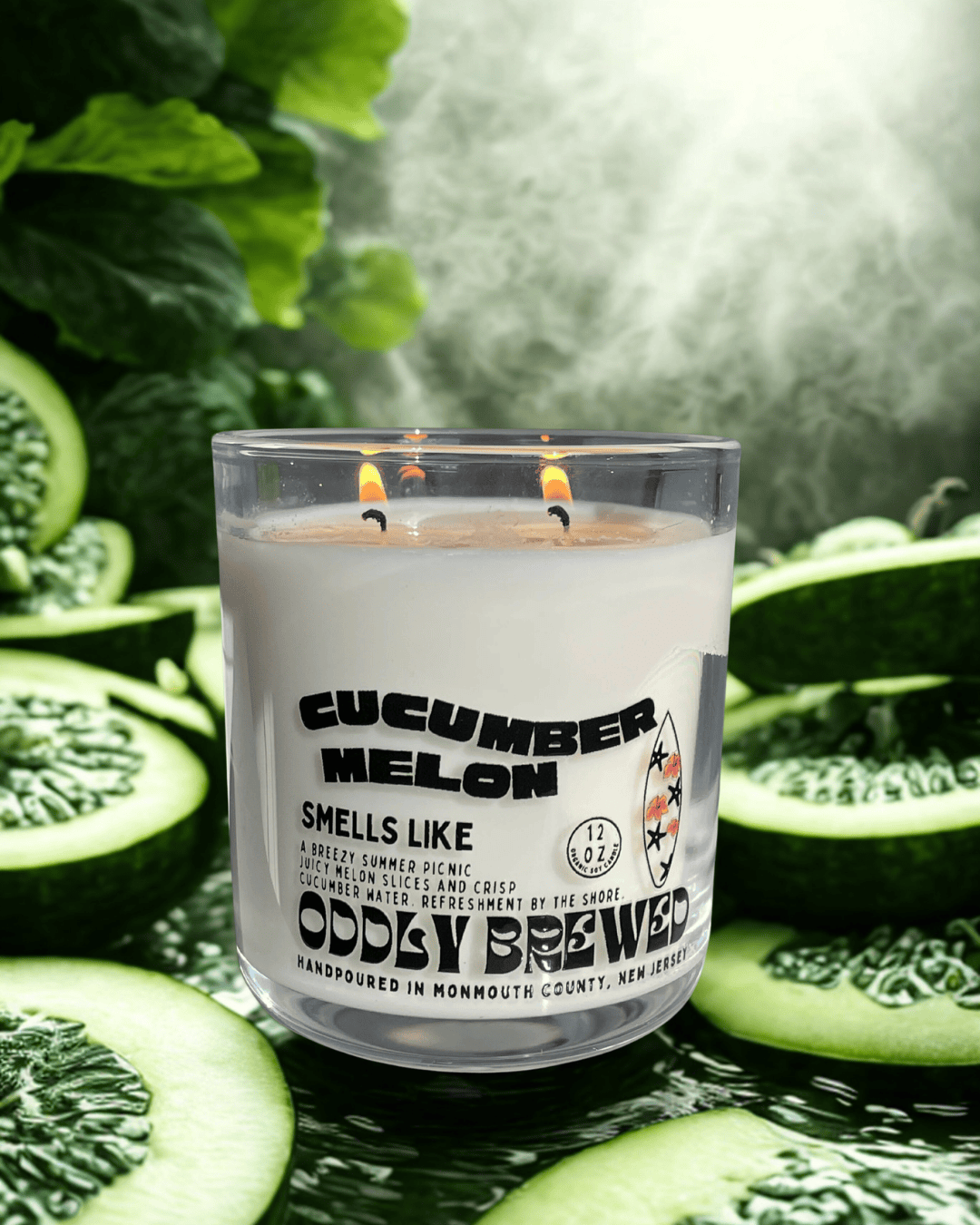 Oddly Brewed Candles Large Cucumber Melon Soy Candle