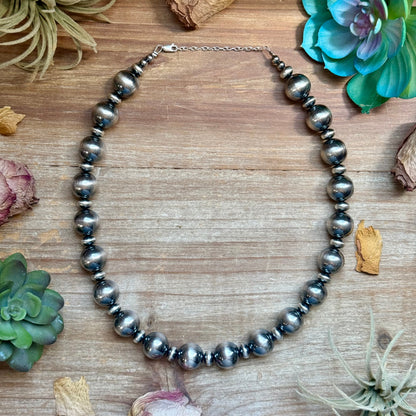 19.5" Graduated Sterling Silver Pearl Statement Necklace – 16mm