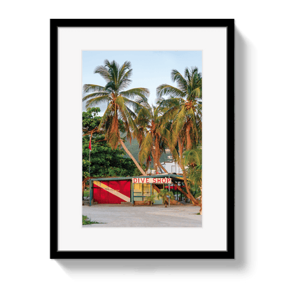 Johnny Vacay Black / 11x14 / Border Dive Shop