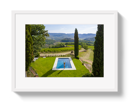 Johnny Vacay White / 11x14 / Border Tuscan Dip