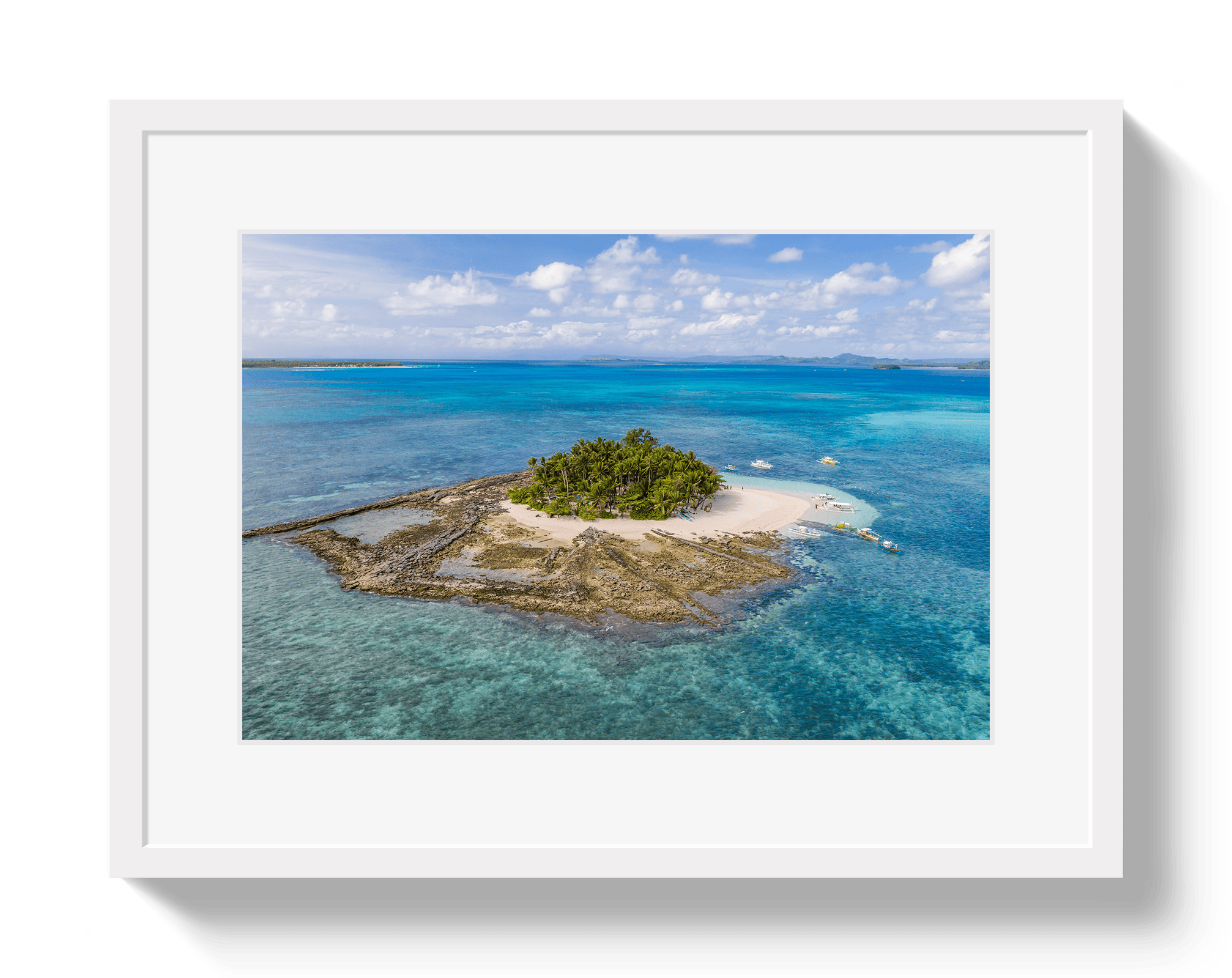 Johnny Vacay White / 11x14 / Matte Paradise Island