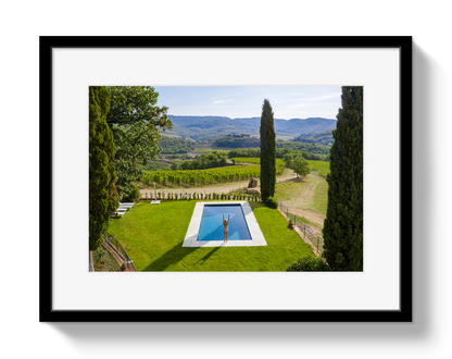 Johnny Vacay Black / 11x14 / Border Tuscan Dip