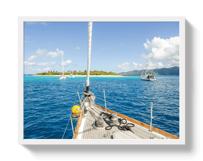 Johnny Vacay White / 11x14 / Full Bleed Paradise Found