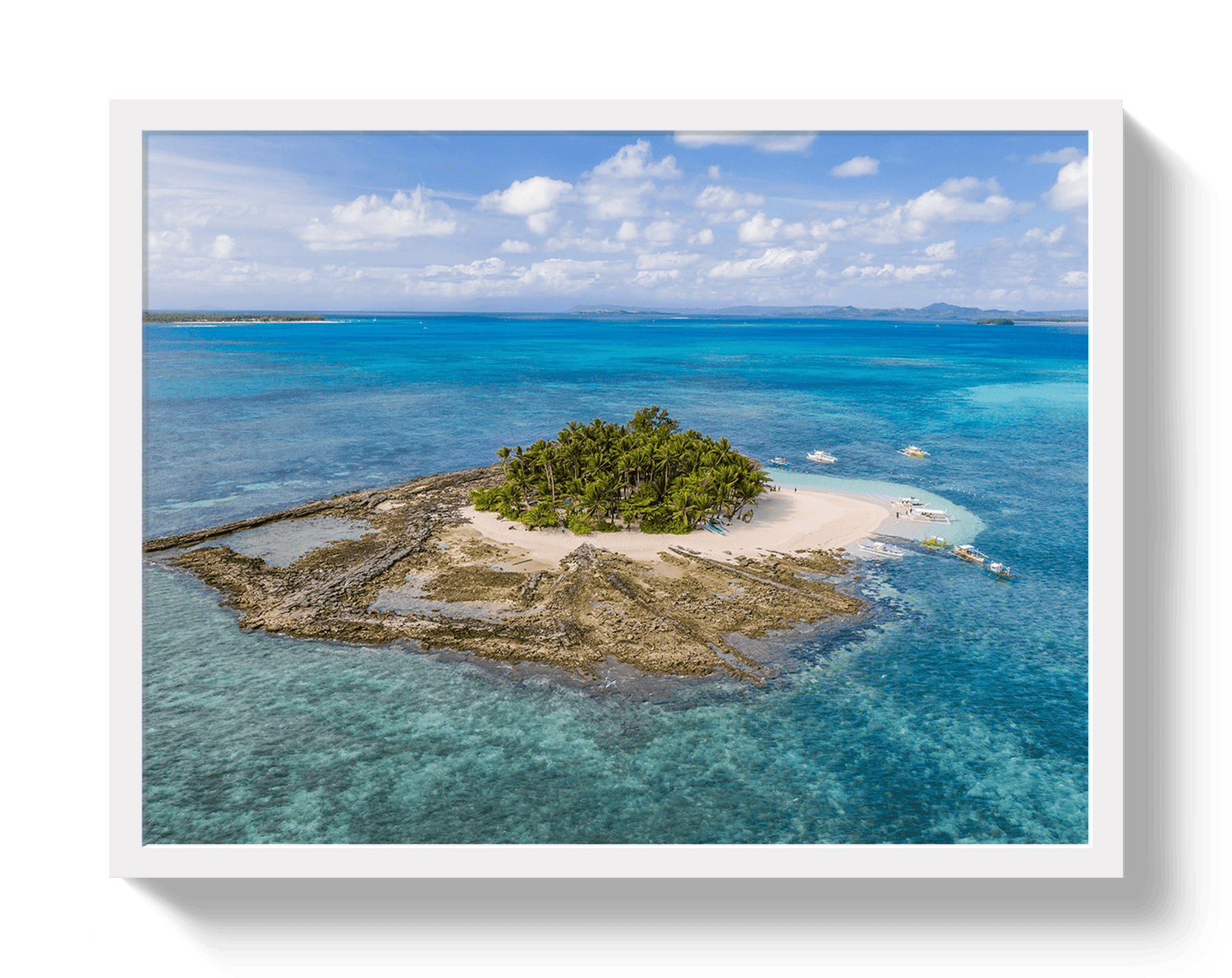 Johnny Vacay White / 11x14 / Full Bleed Paradise Island