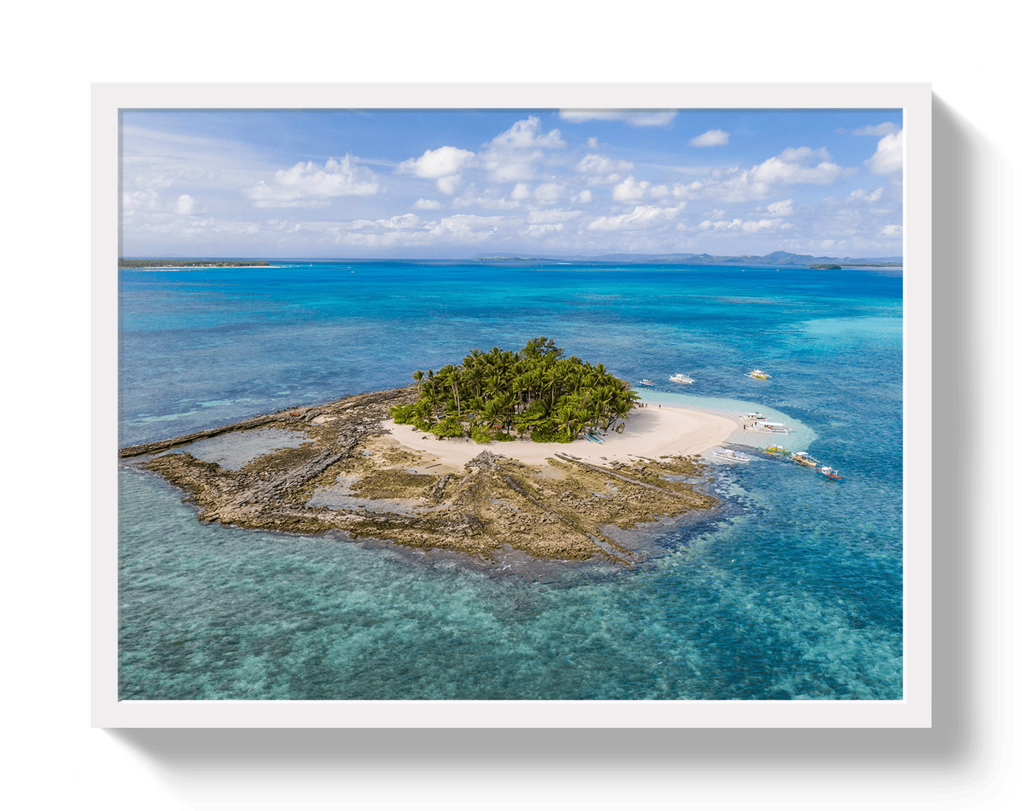 Johnny Vacay White / 11x14 / Full Bleed Paradise Island
