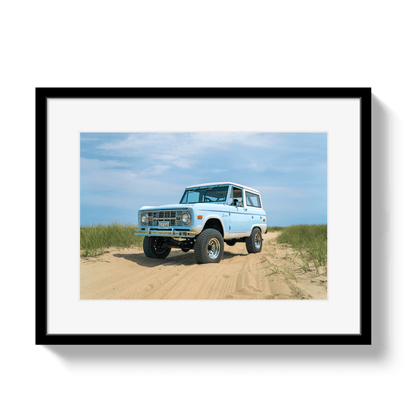 Johnny Vacay Black / 11x14 / Border Baby Blue