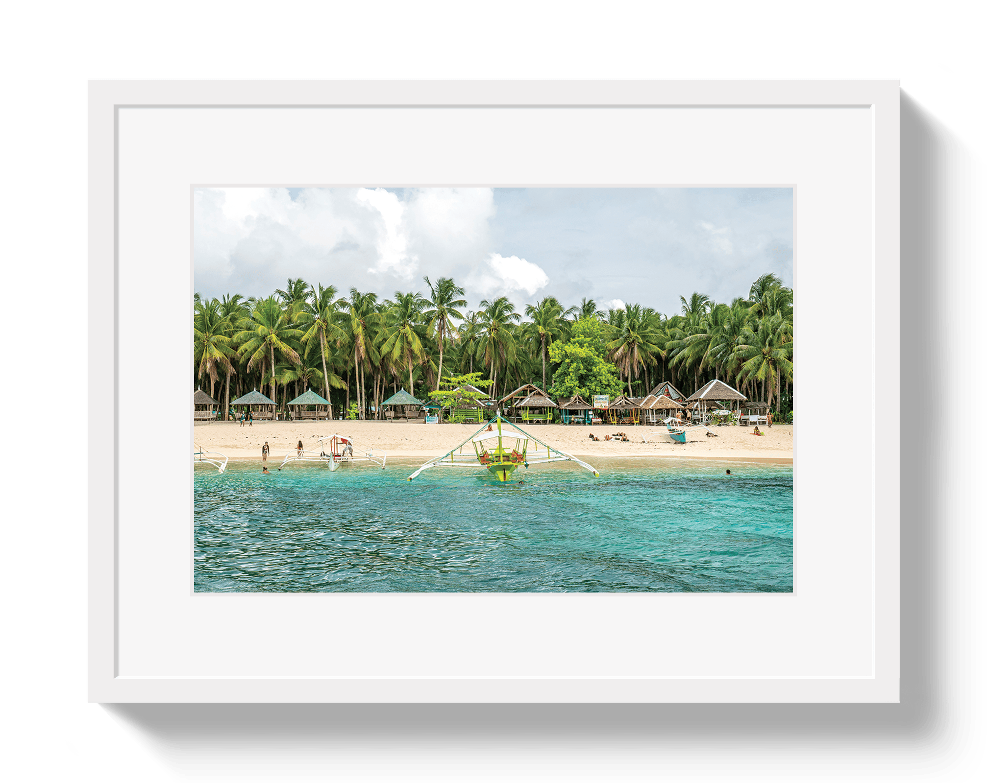 Johnny Vacay White / 11x14 / Matte Palm Island