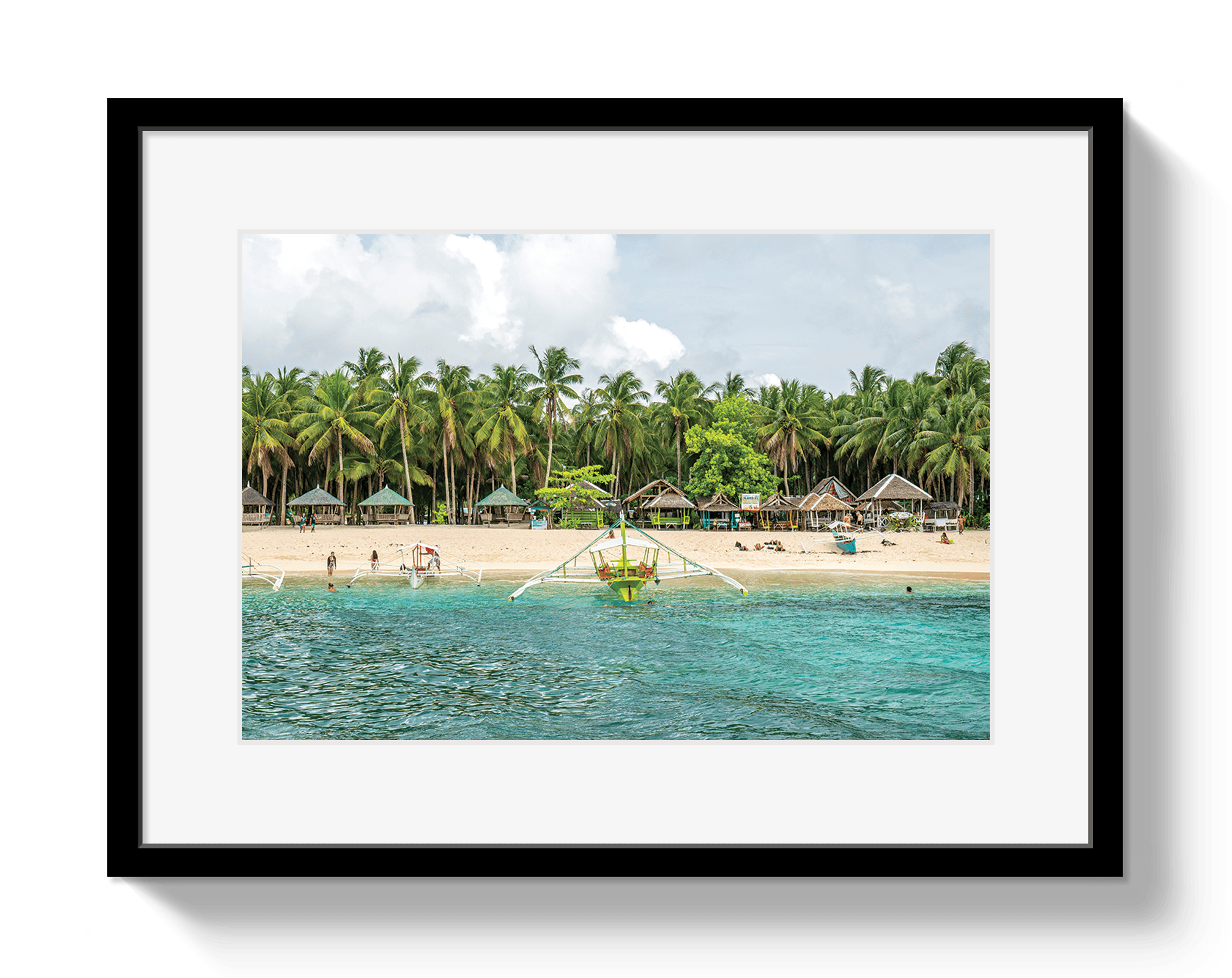 Johnny Vacay Black / 11x14 / Matte Palm Island