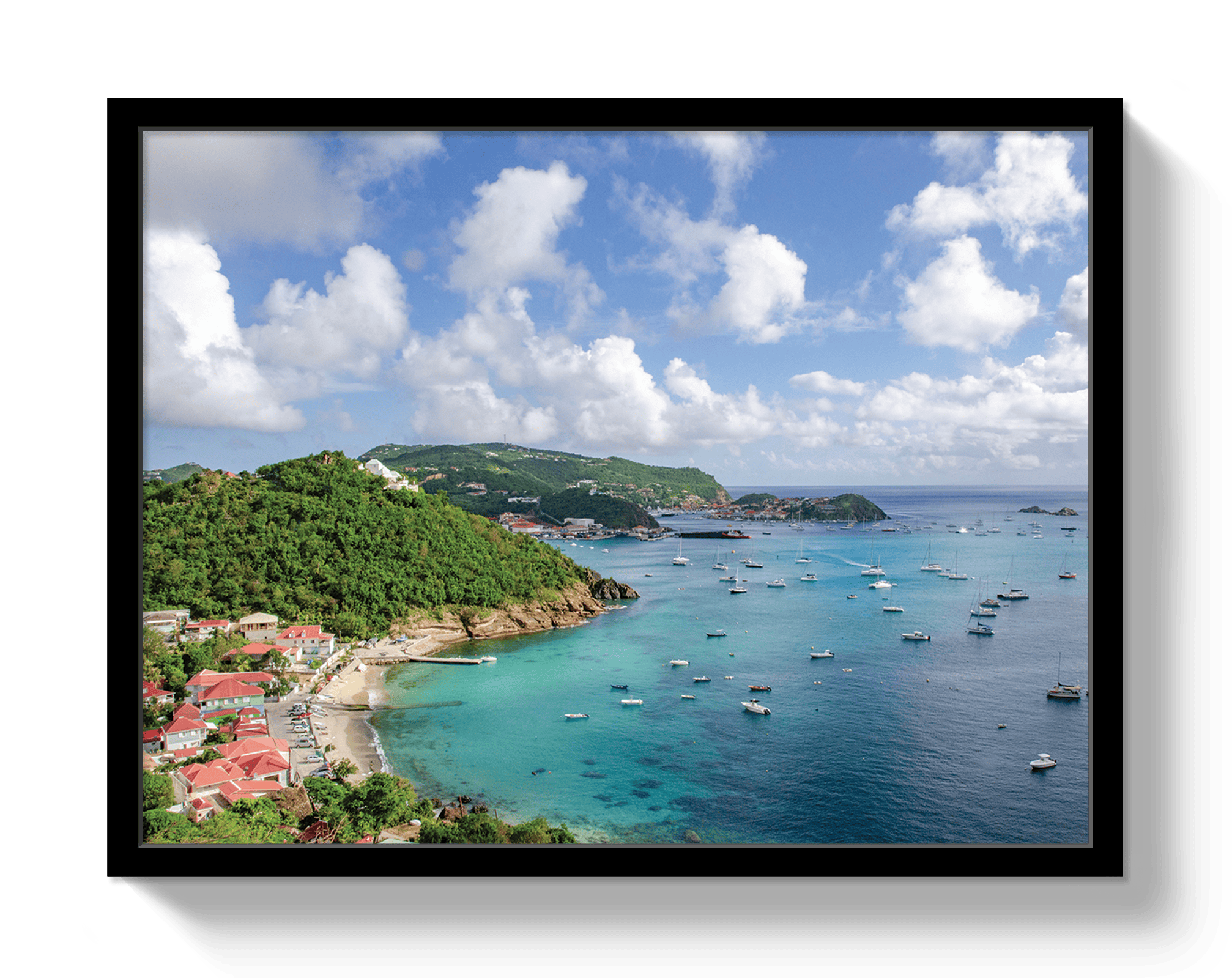 Johnny Vacay Black / 11x14 / Full Bleed St Barths