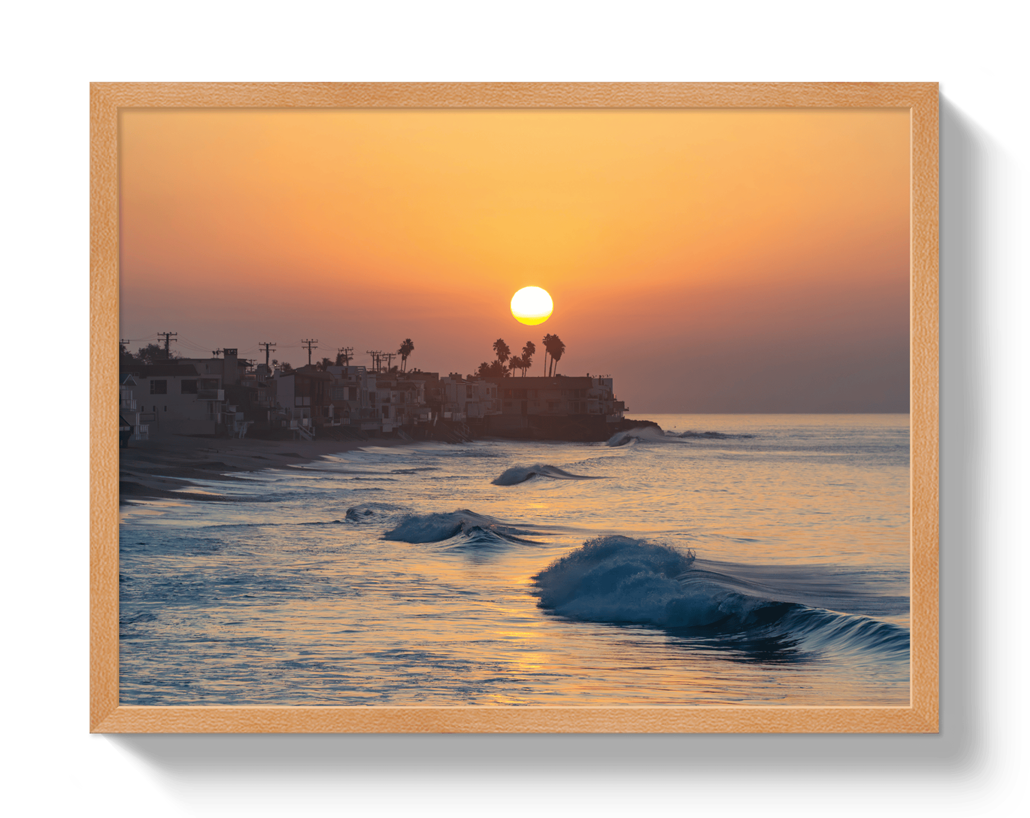 Johnny Vacay Oak / 11x14 / Full Bleed Malibu Sunrise
