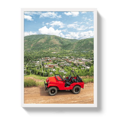 Johnny Vacay White / 11x14 / Full Bleed Aspen CJ