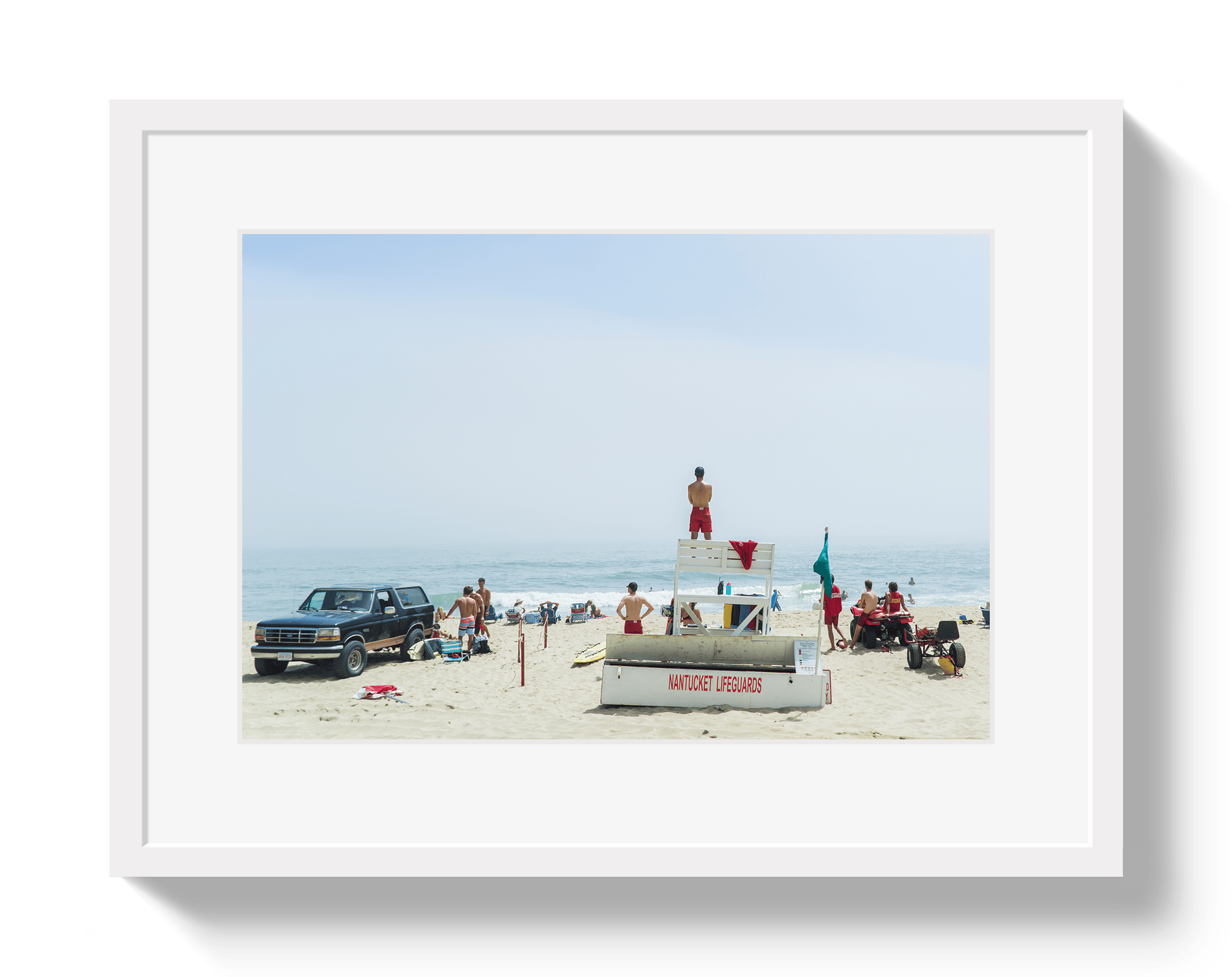 Johnny Vacay White / 11x14 / Matte Nantucket Lifegaurds