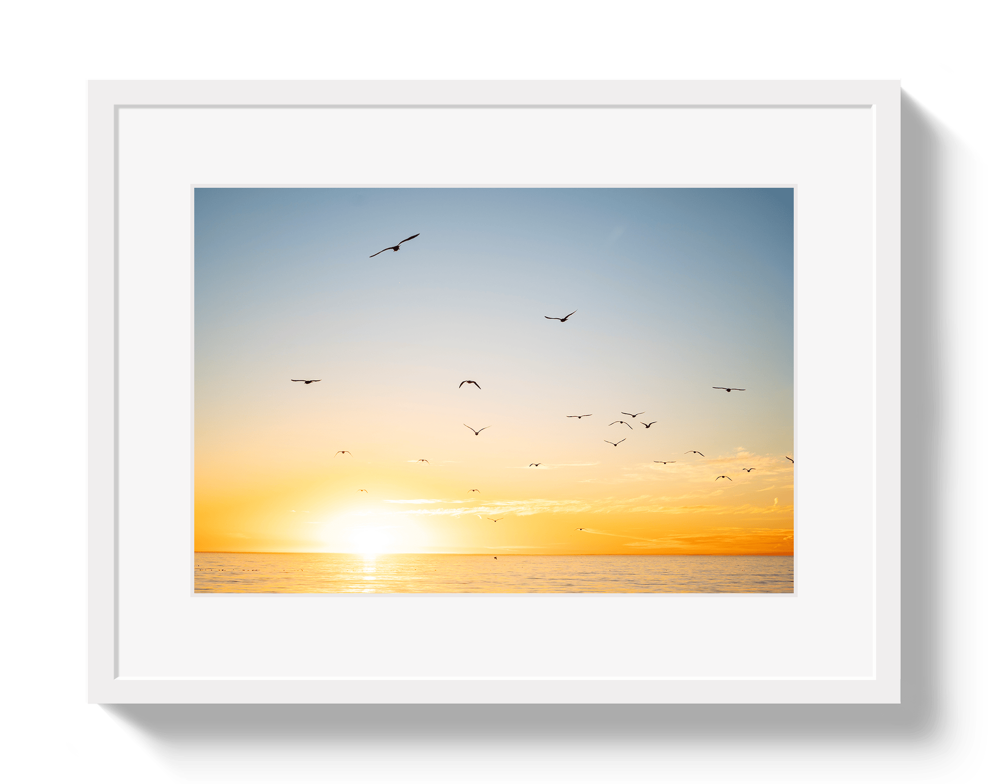 Johnny Vacay White / 11x14 / Matte Mexican Sunset