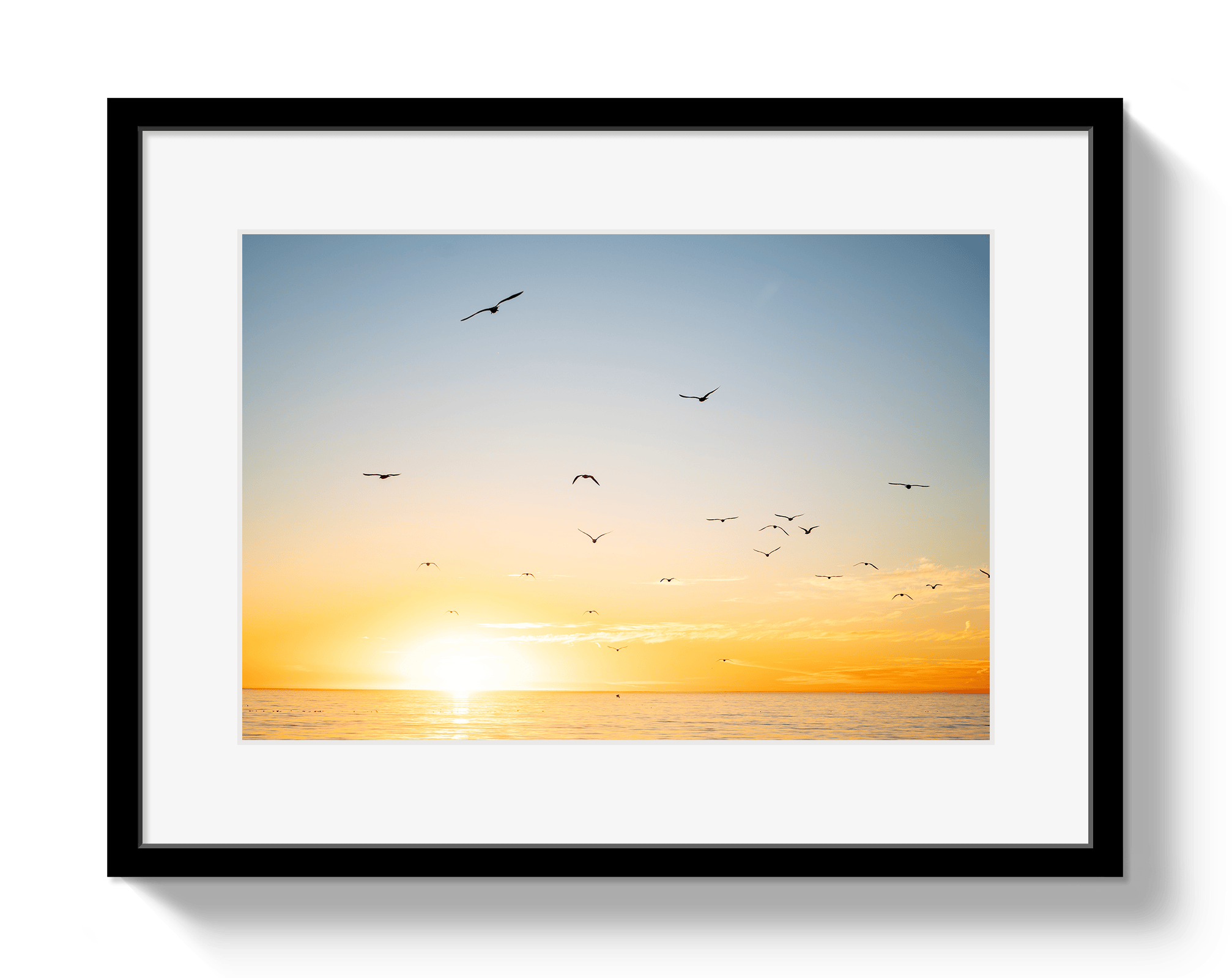 Johnny Vacay Black / 11x14 / Matte Mexican Sunset