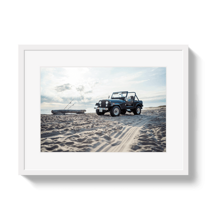 Johnny Vacay White / 11x14 / Border CJ Fish
