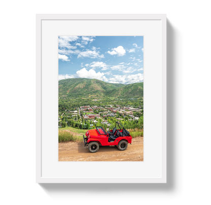 Johnny Vacay White / 11x14 / Border Aspen CJ