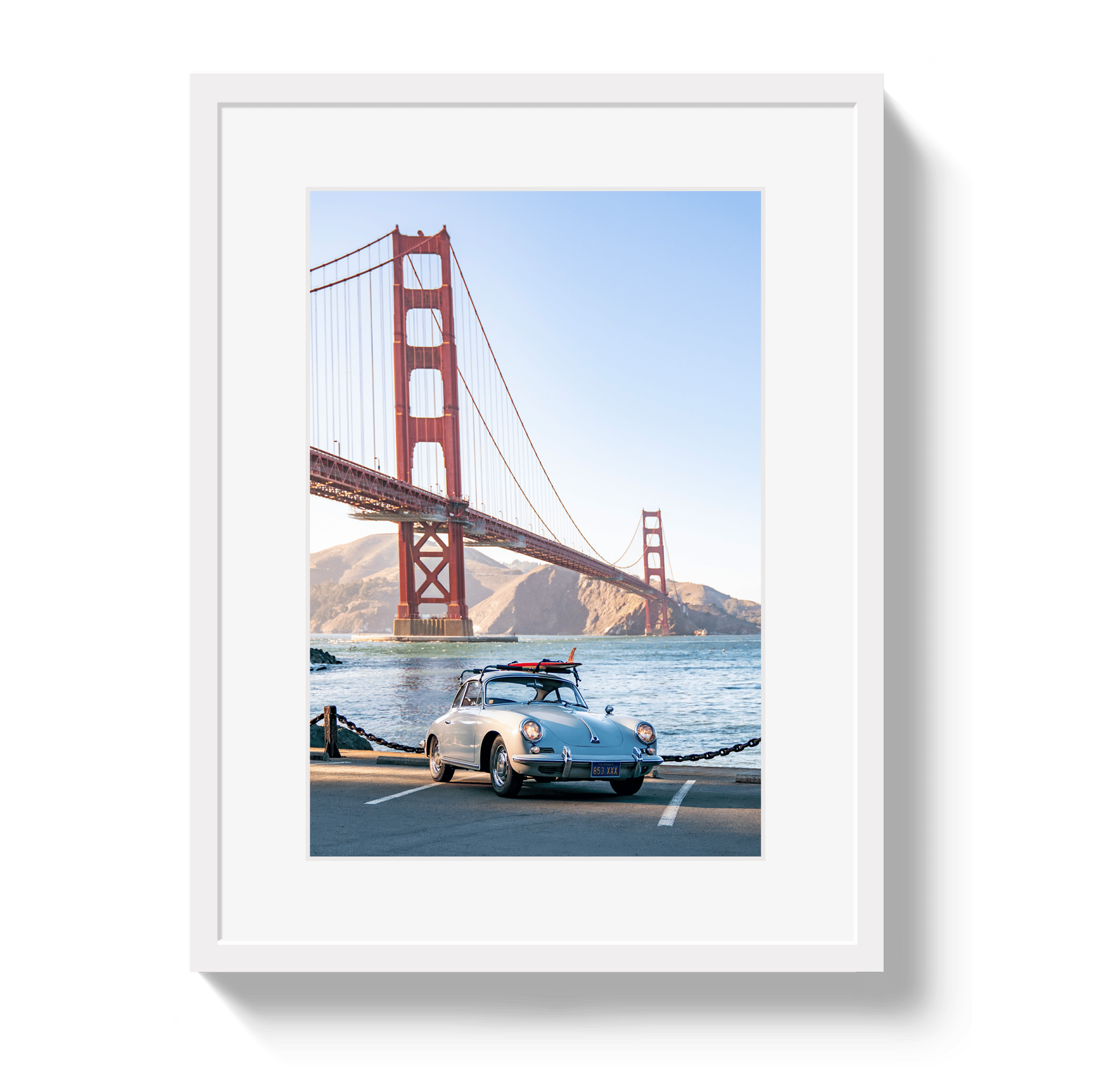 Johnny Vacay White / 11x14 / Matte Golden Gate 356 Portrait