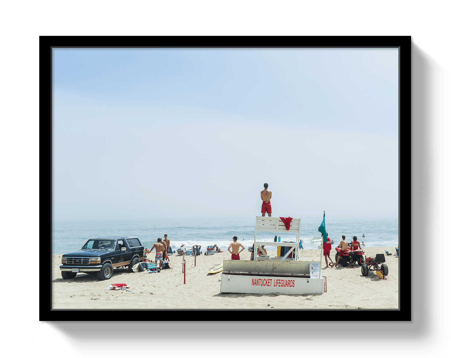 Johnny Vacay Black / 11x14 / Full Bleed Nantucket Lifegaurds