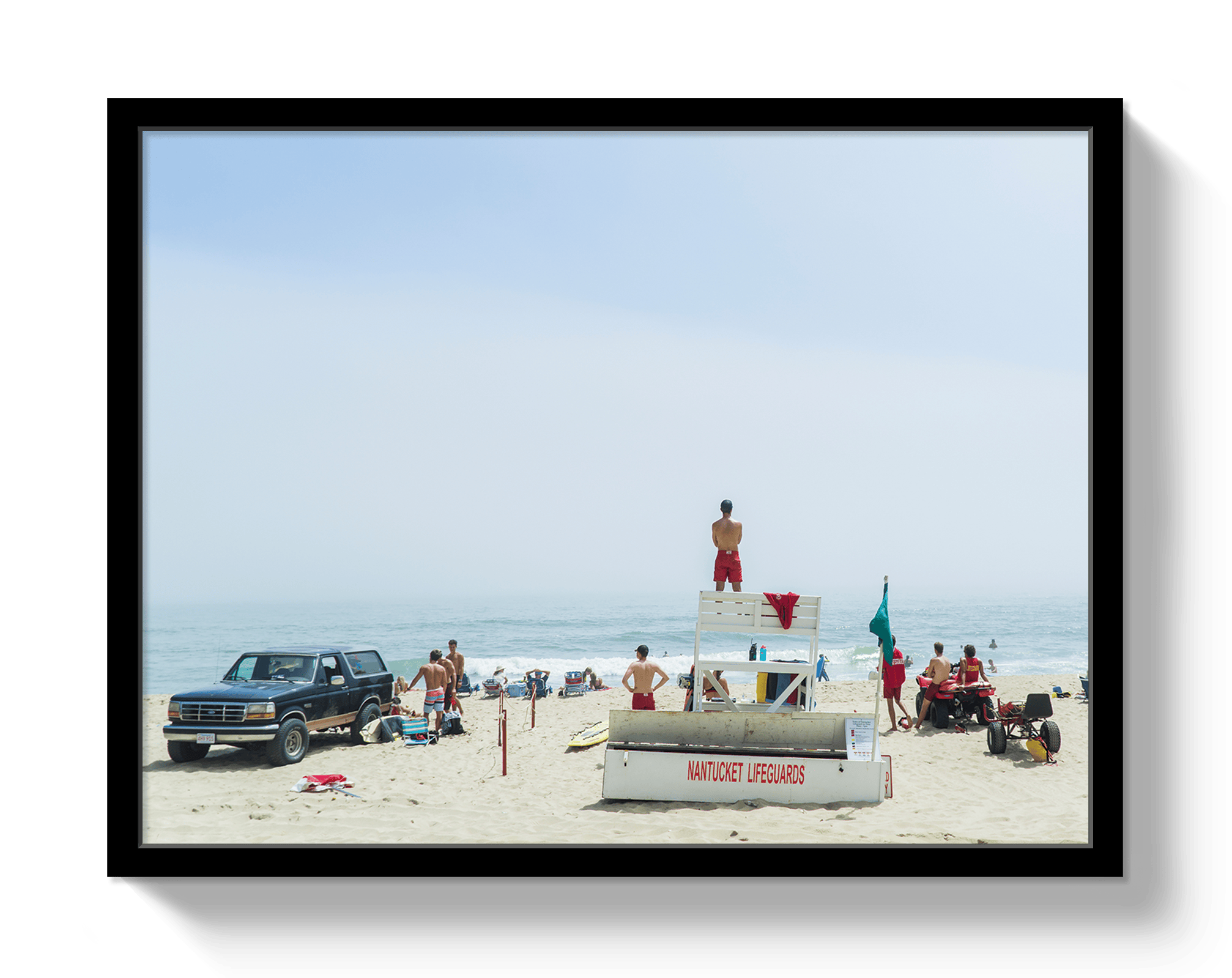 Johnny Vacay Black / 11x14 / Full Bleed Nantucket Lifegaurds