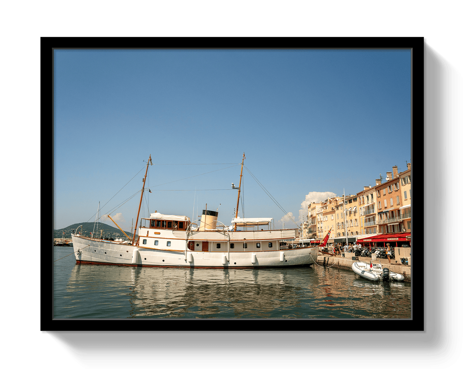 Johnny Vacay Black / 11x14 / Full Bleed Vintage Saint-Tropez