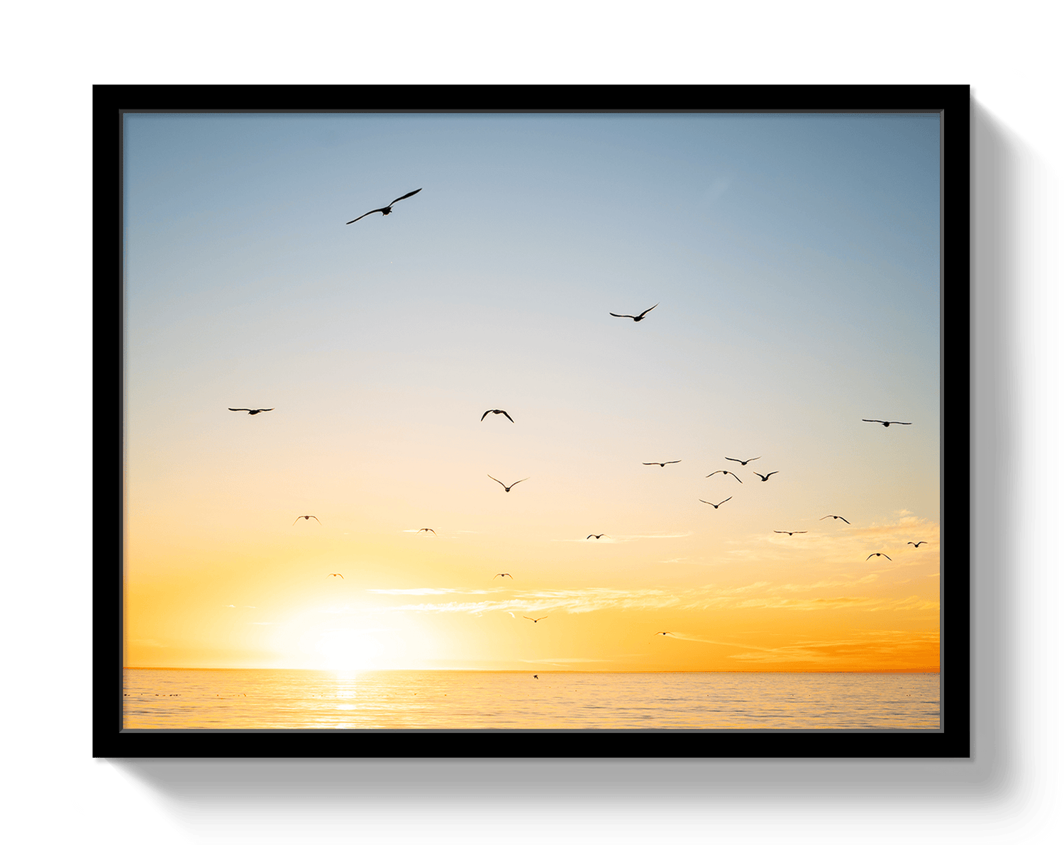 Johnny Vacay Black / 11x14 / Full Bleed Mexican Sunset