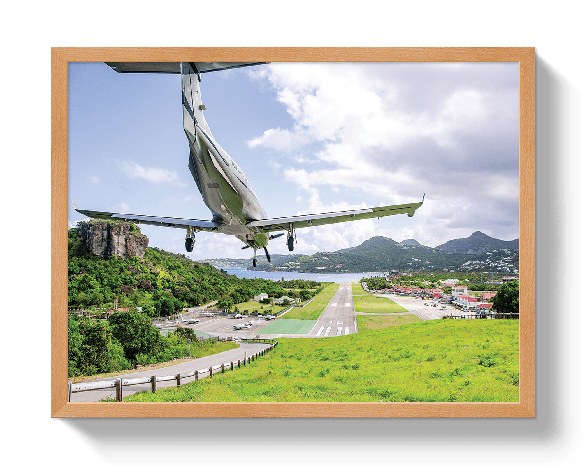 Johnny Vacay Oak / 11x14 / Full Bleed St Barths Landing