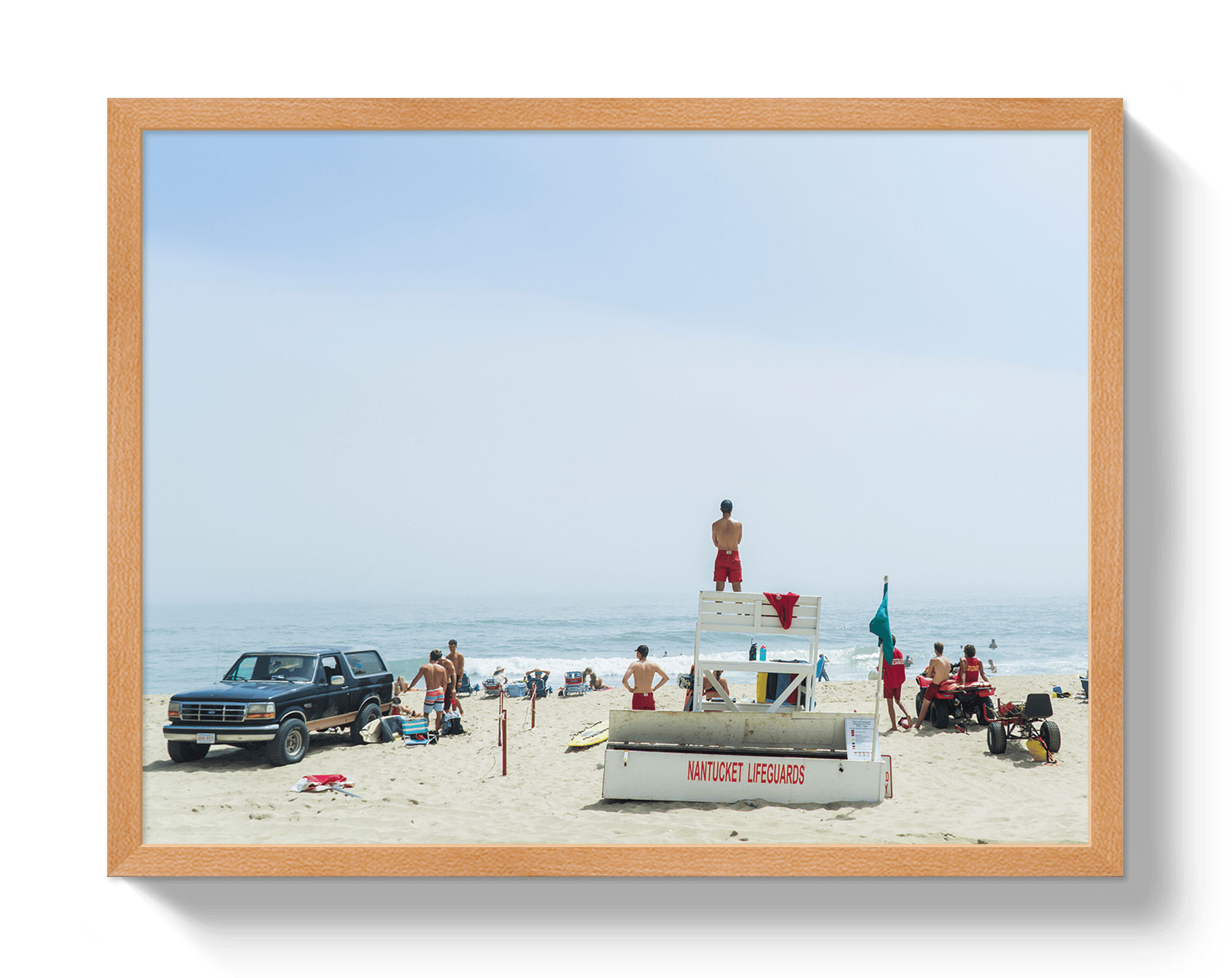 Johnny Vacay Oak / 11x14 / Full Bleed Nantucket Lifegaurds