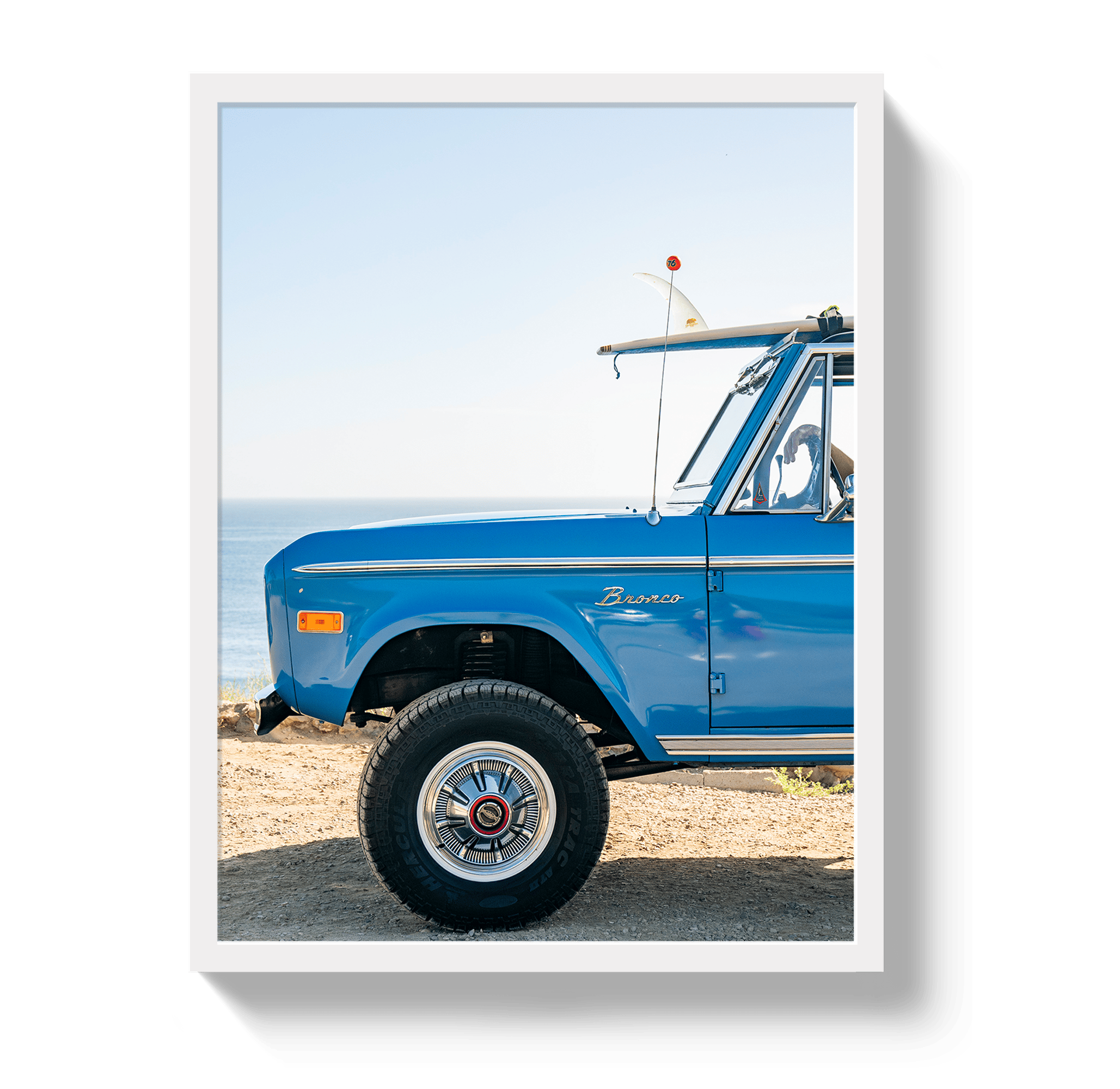 Johnny Vacay White / 11x14 / Full Bleed Surf Bronco