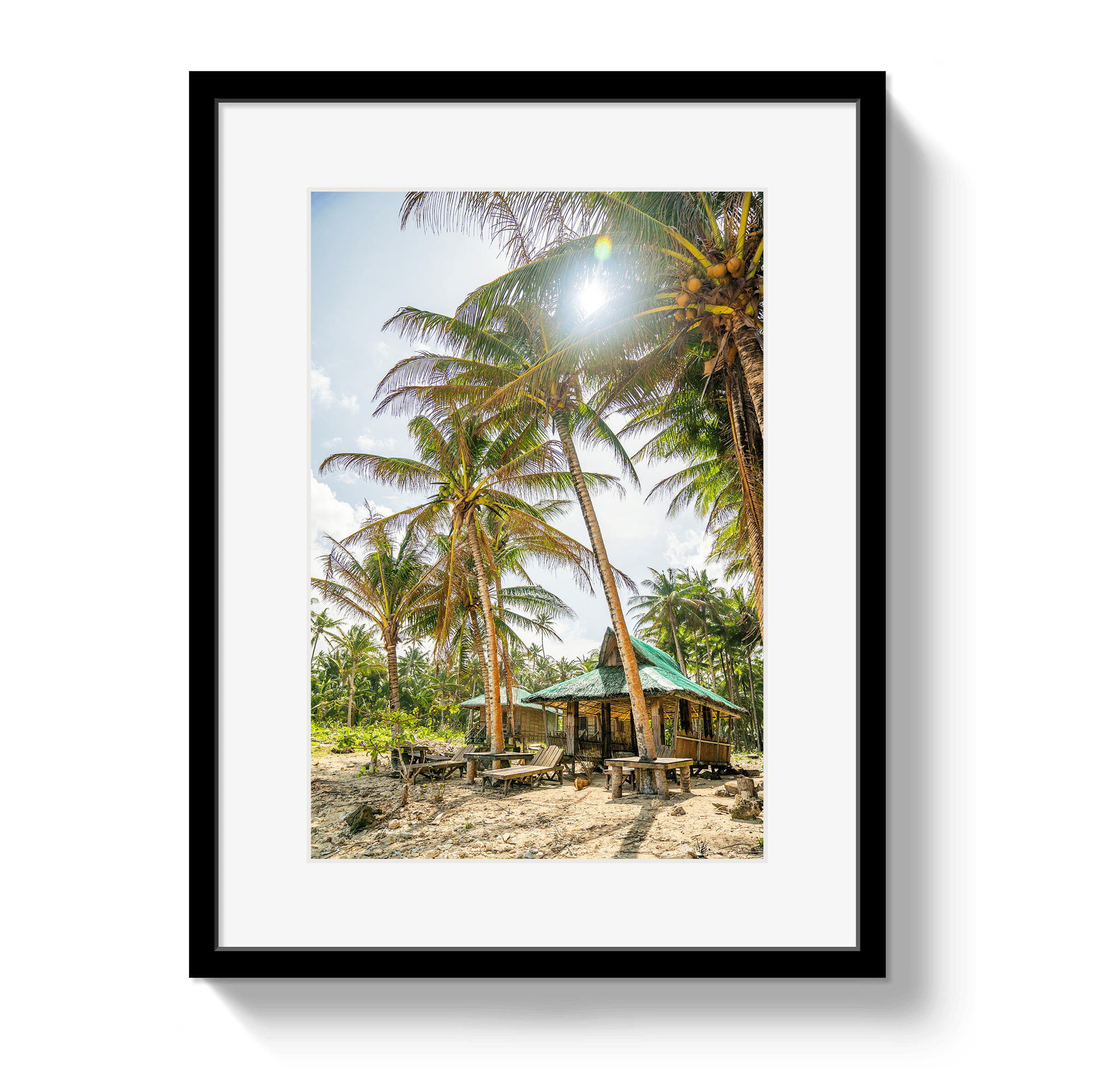Johnny Vacay Black / 11x14 / Matte Rum Hut