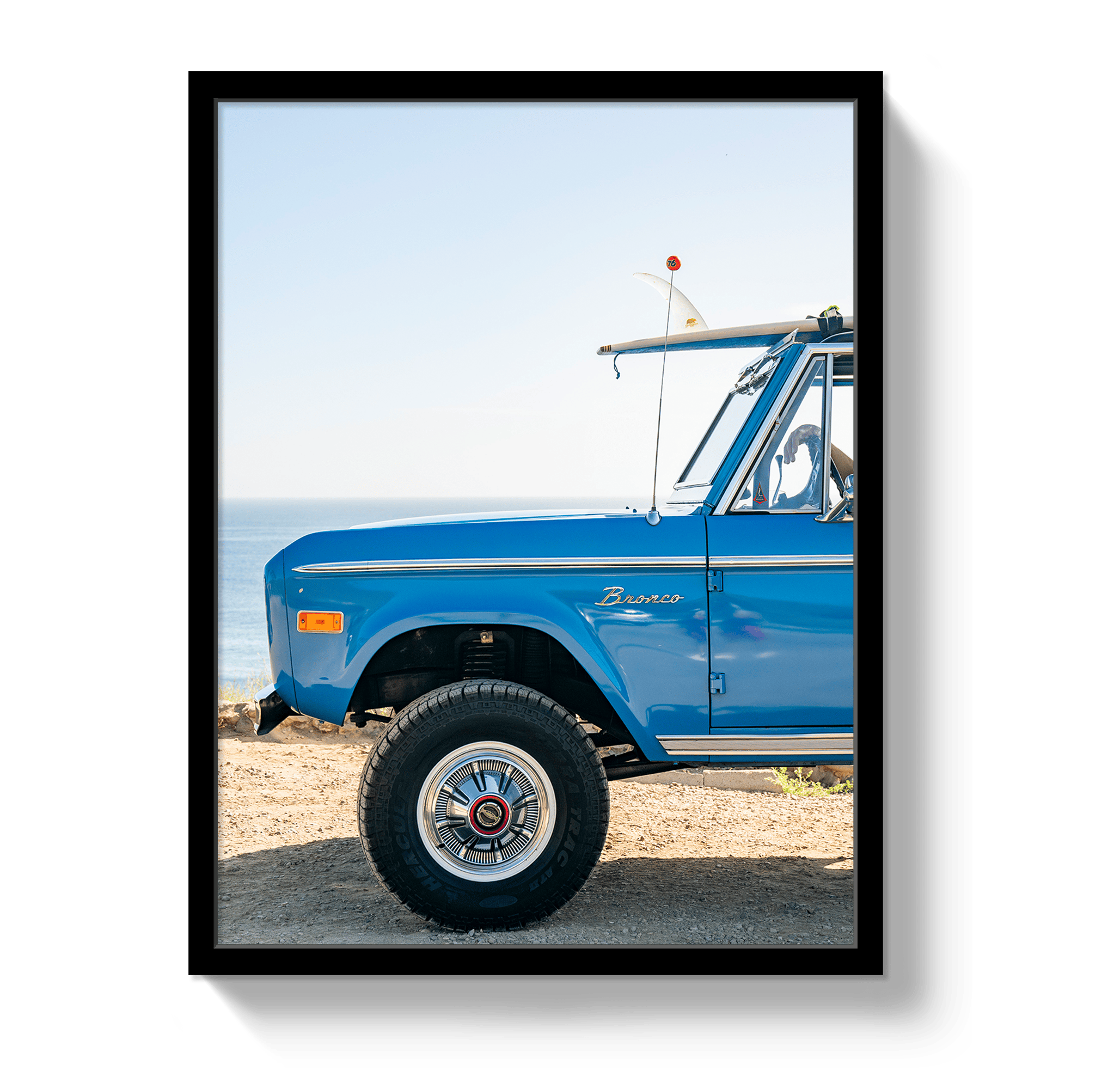 Johnny Vacay Black / 11x14 / Full Bleed Surf Bronco