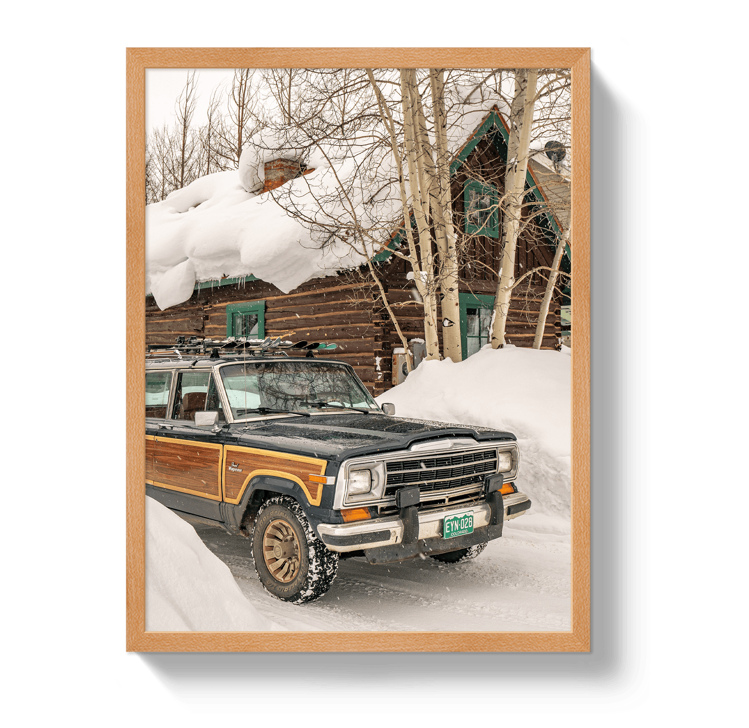 Johnny Vacay Oak / 11x14 / Full Bleed Winter Wagoneer