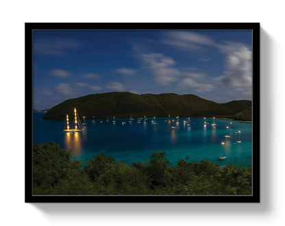 Johnny Vacay Black / 11x14 / Full Bleed Maho Bay