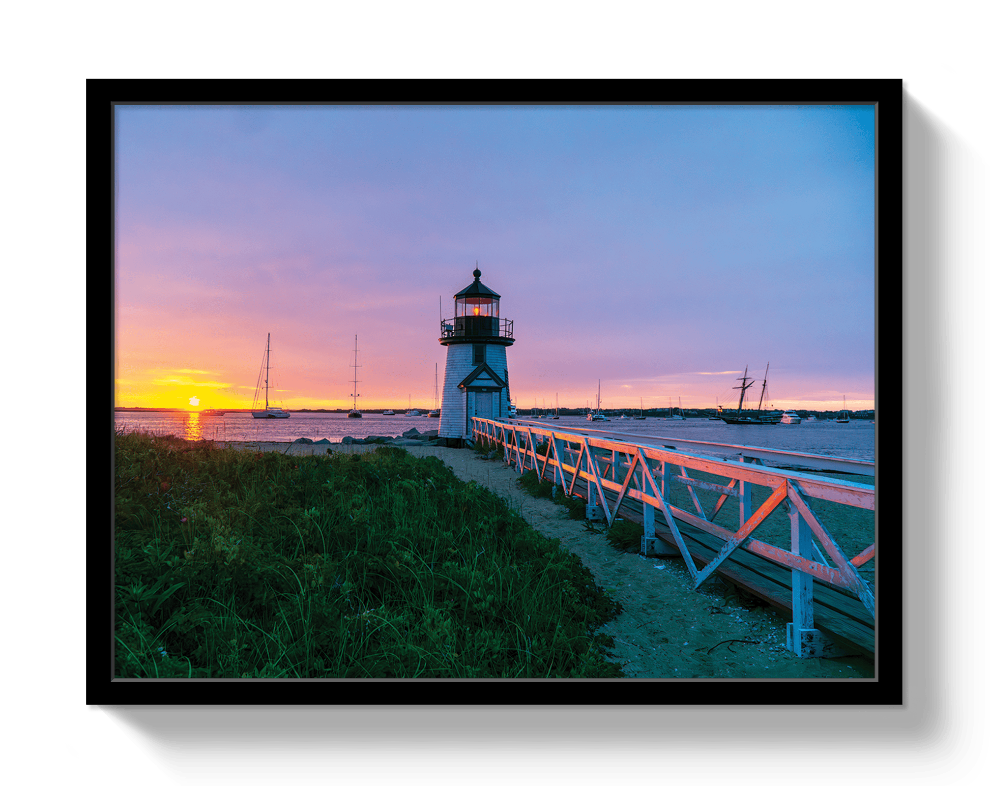 Johnny Vacay Black / 11x14 / Full Bleed Nantucket Sunrise
