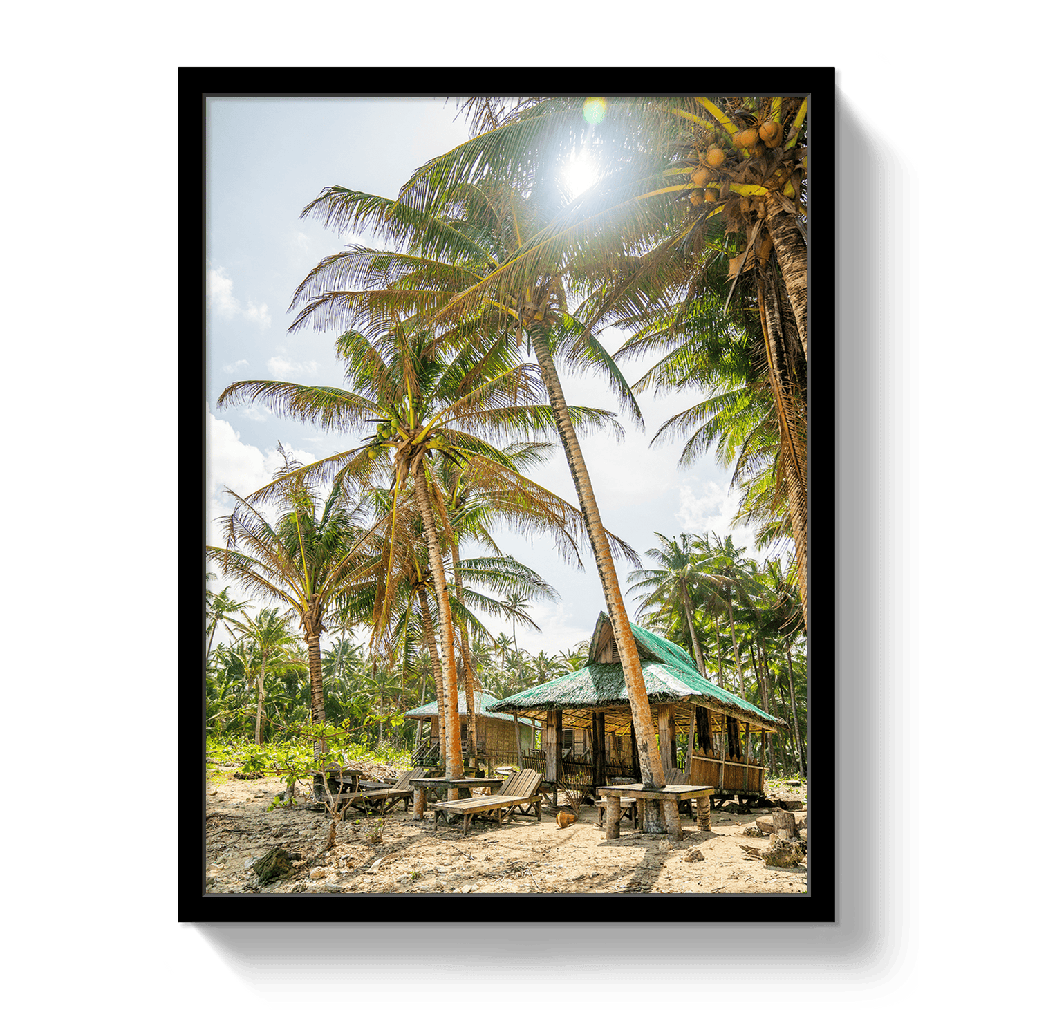 Johnny Vacay Black / 11x14 / Full Bleed Rum Hut